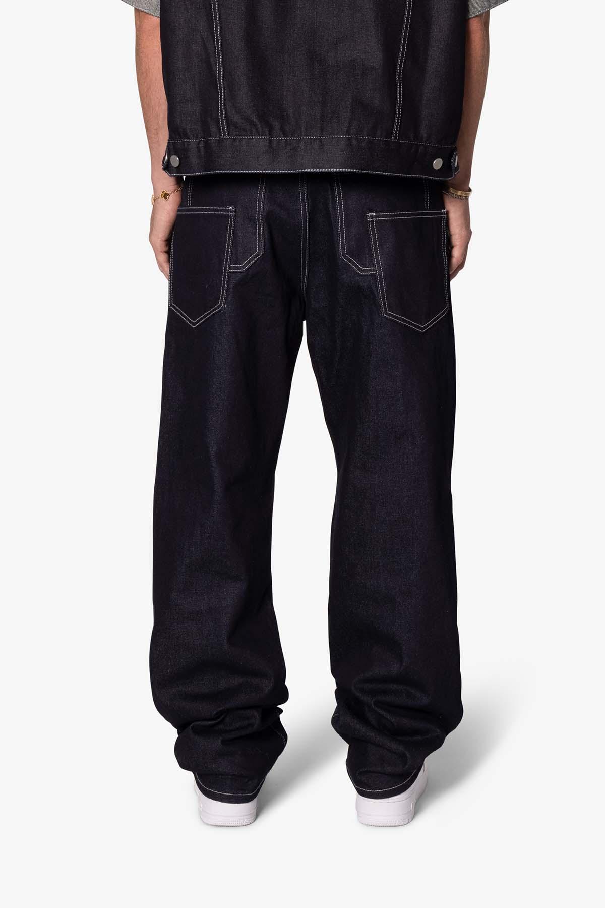 Ultra Baggy Raw Work Denim - Blue Product Image