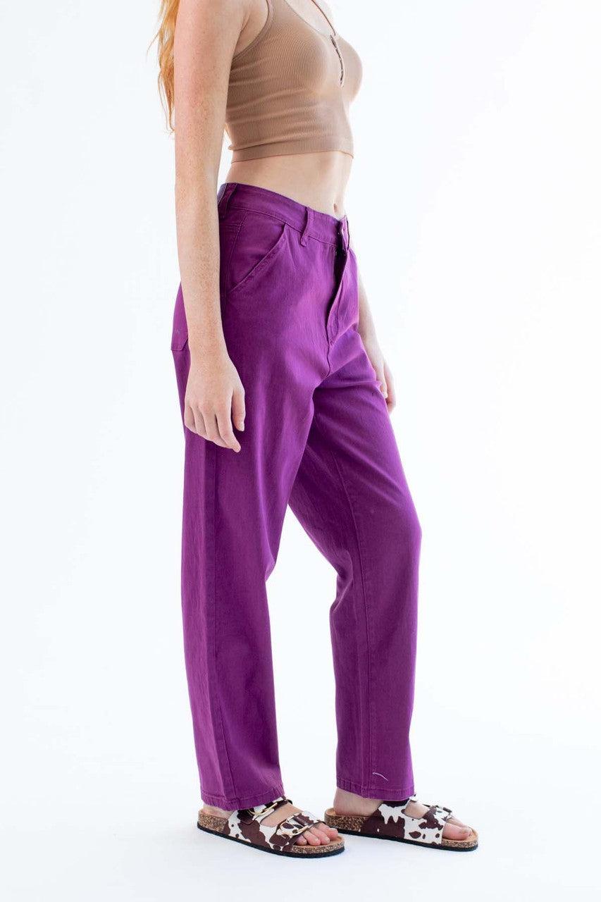 Purple Carpenter Dad Jeans Product Image