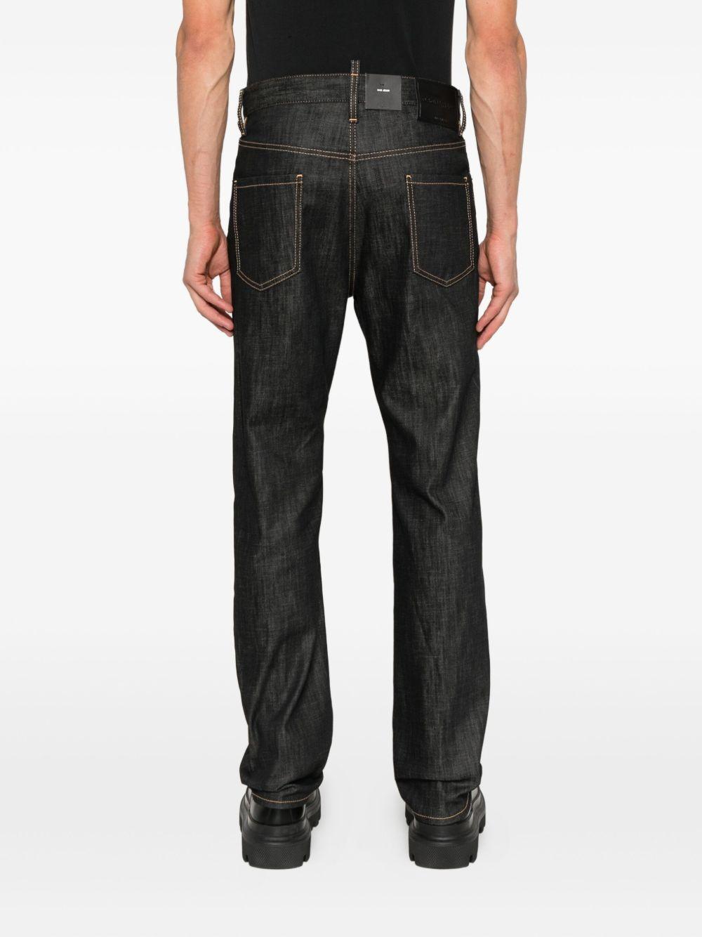 cotton contrast-stitch jeans Product Image