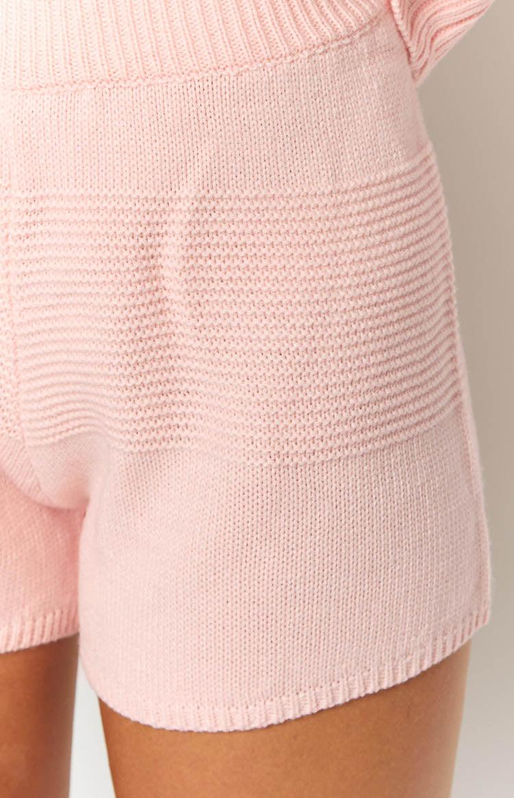 Winslee Pink Knit Shorts Product Image