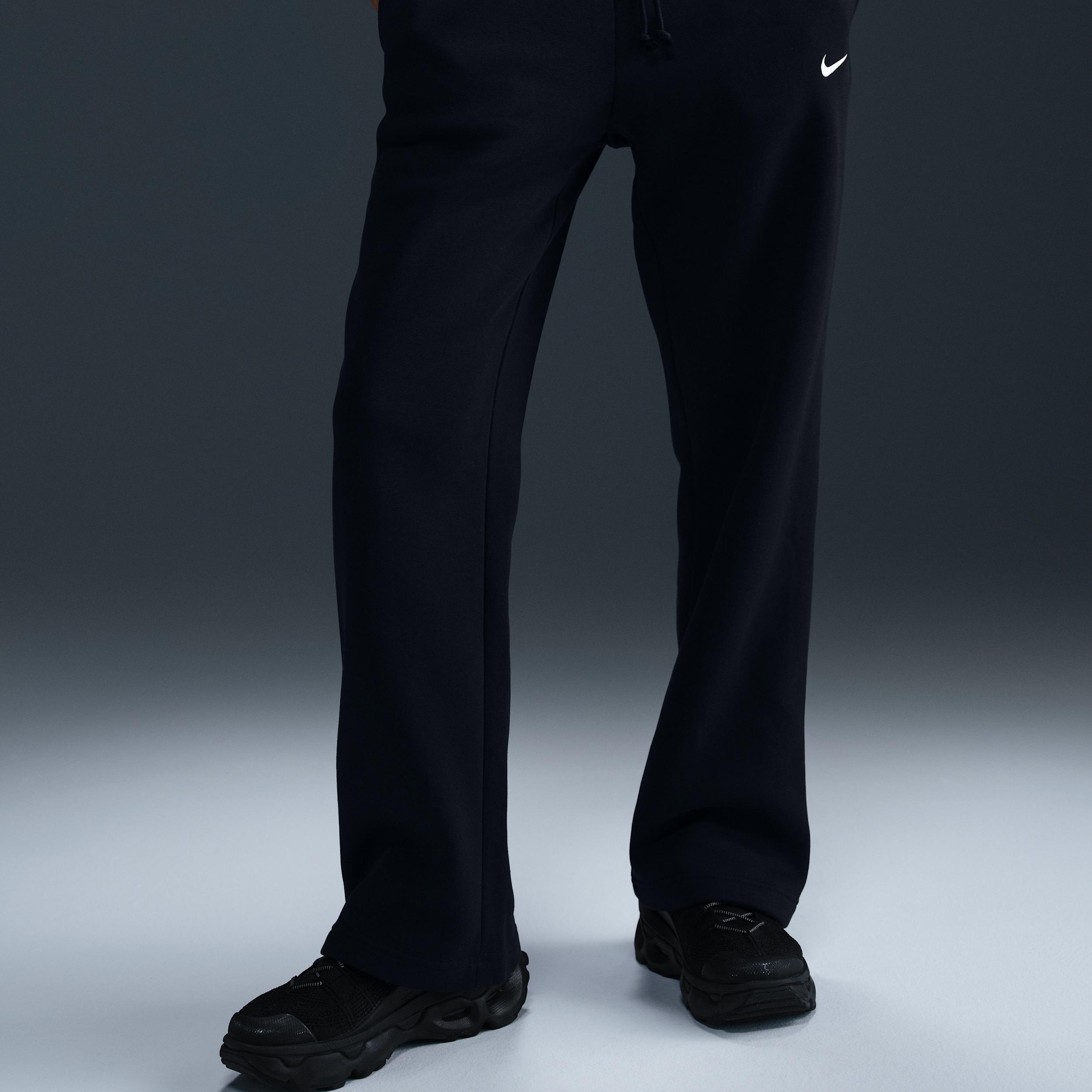 Womens Nike Sportswear Phoenix Fleece Mid-Rise Open-Hem Pants | HQ7723-010 Product Image