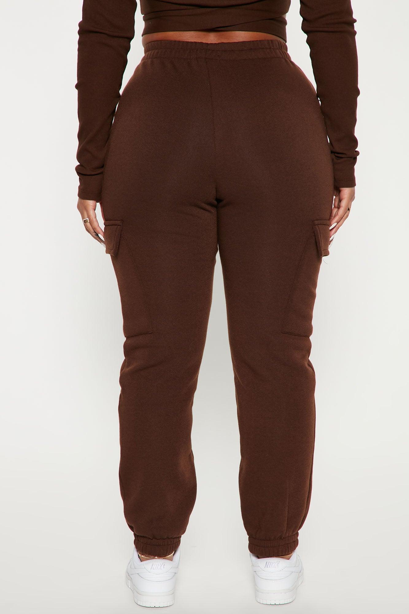 Let's Relax Jogger Sweatpants - Chocolate Product Image