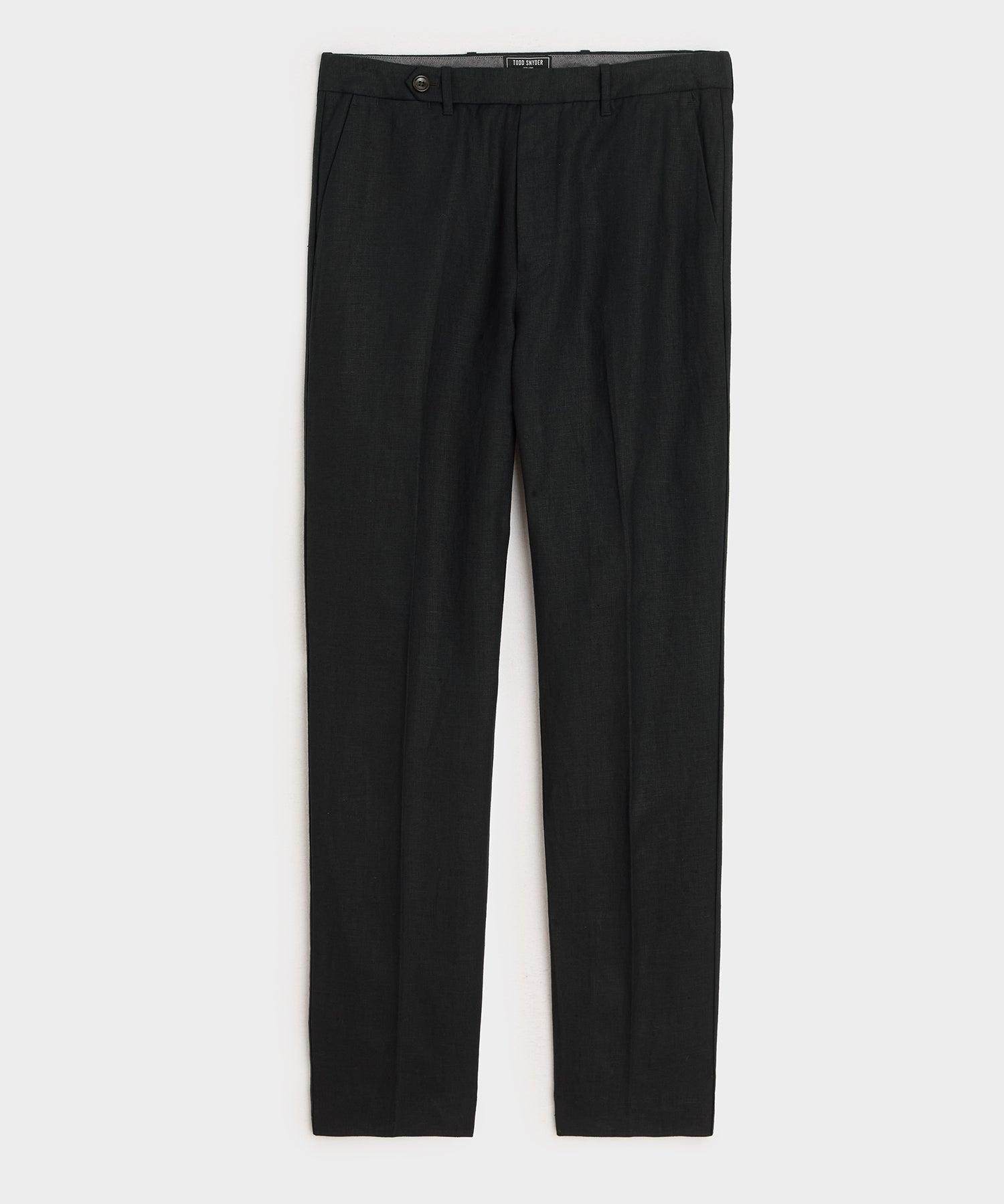 Straight Fit Linen Tab Trouser Product Image