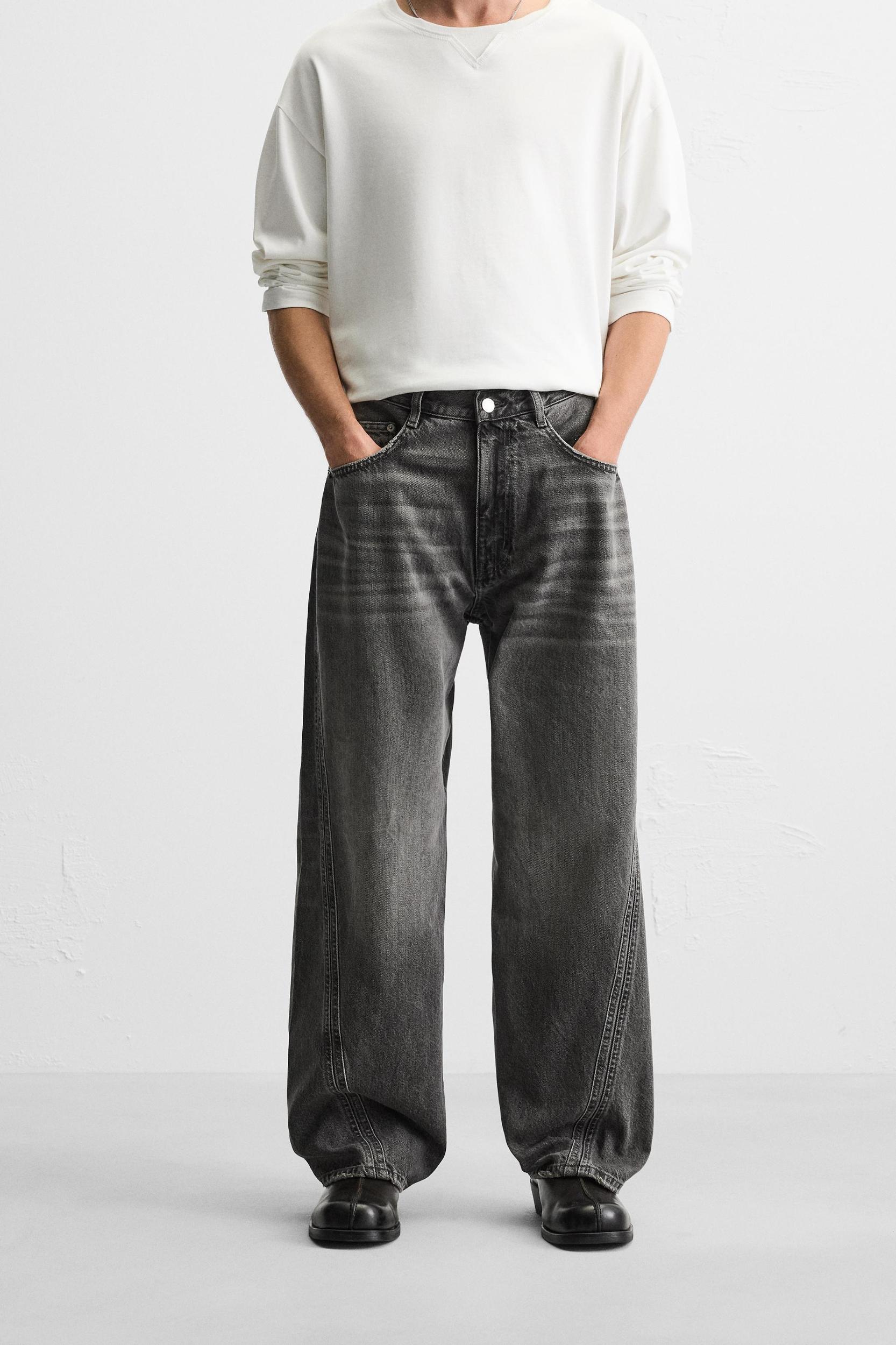 BAGGY FIT JEANS WITH SEAMS Product Image
