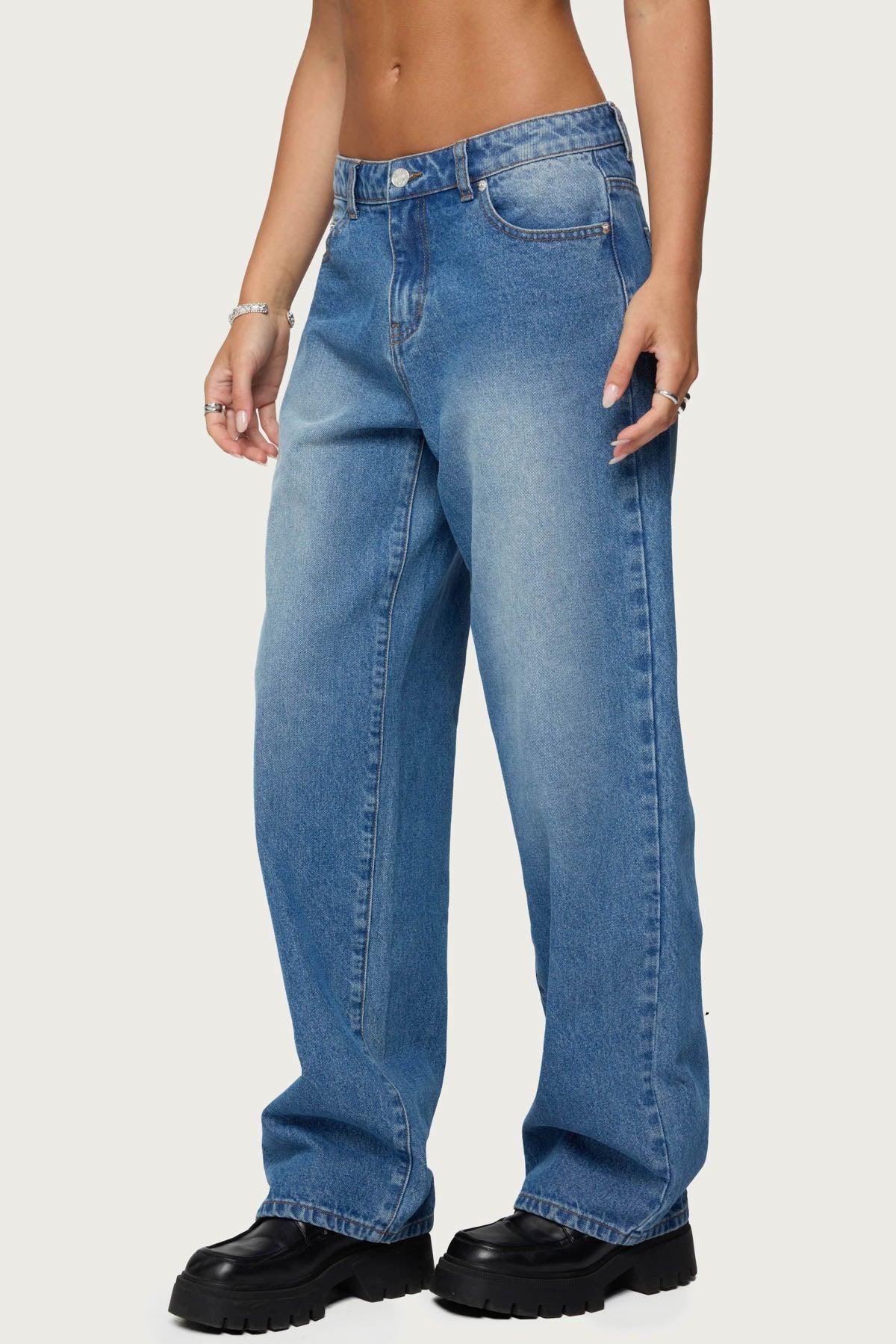 Rorie Mid Rise Straight Leg Jeans Product Image