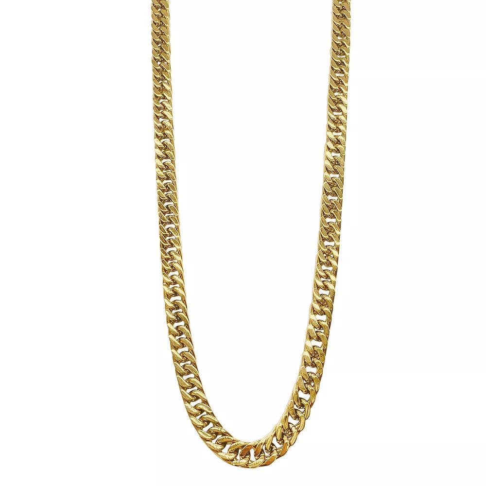 Adornia Stainless Steel Chain Necklace, Men's, Gold Tone Product Image