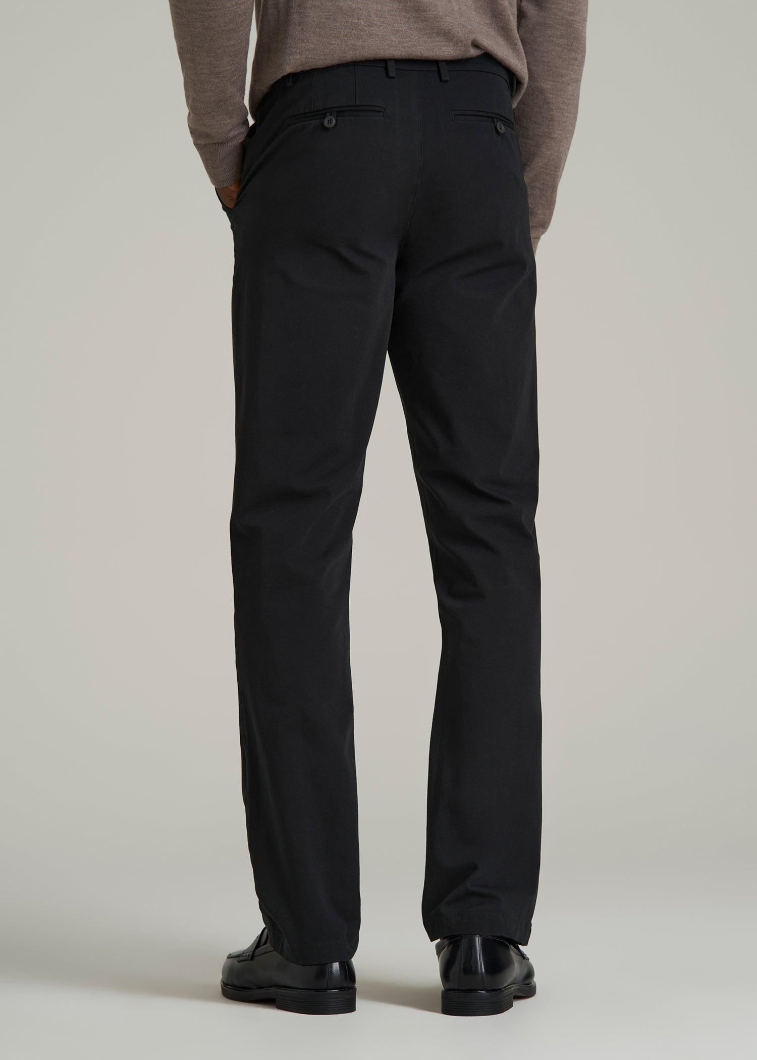 4 Way Stretch Commuter TAPERED Chino Pants for Tall Men in Black Male Product Image