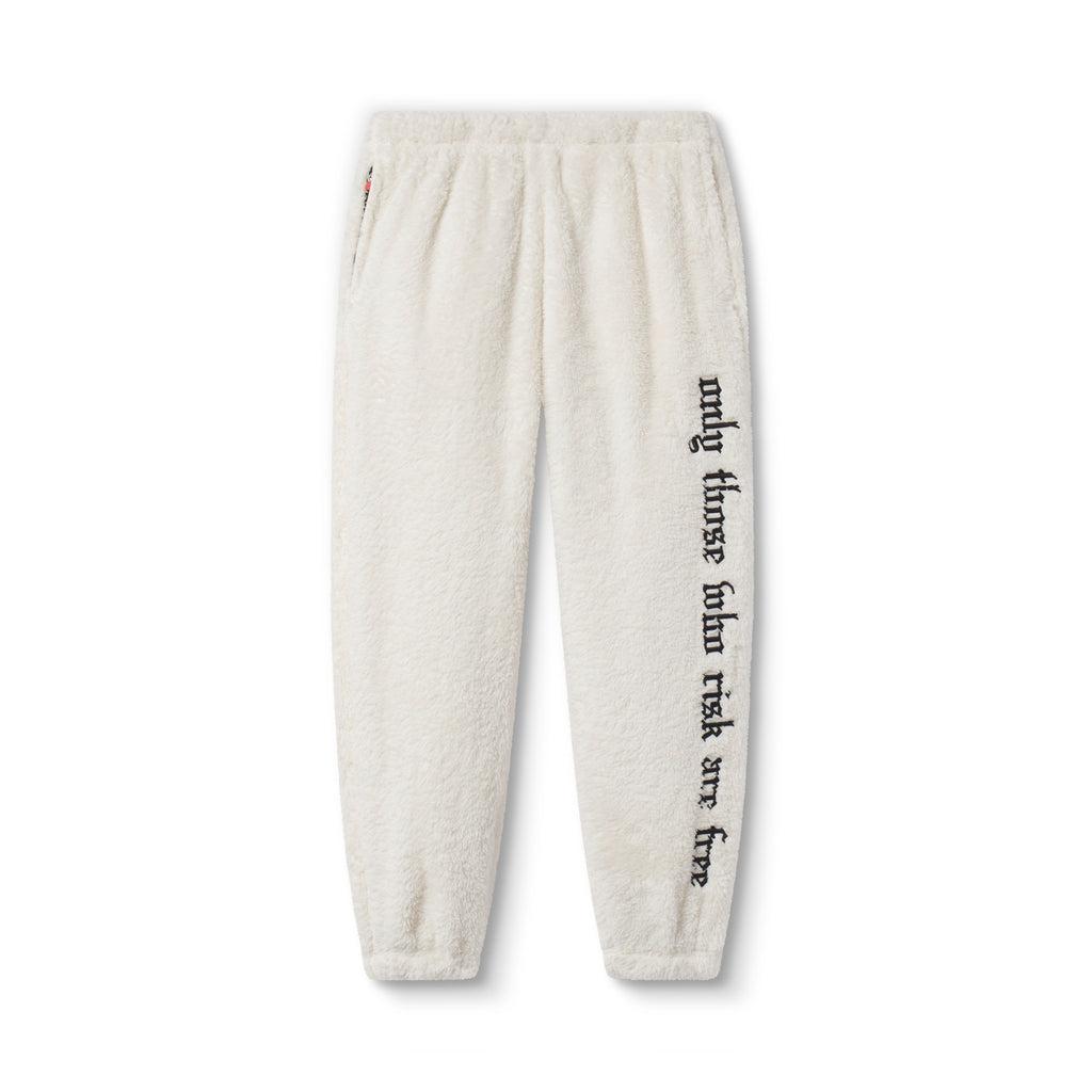 1008. Womens Sherpa Recovery Sweats - Ivory Cream/Black Female Product Image