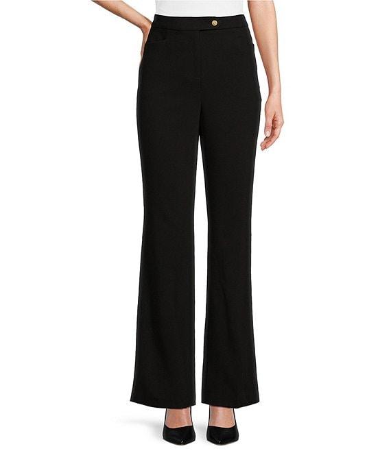 Donna Karan Knit Mid Rise Bootcut Pants Product Image