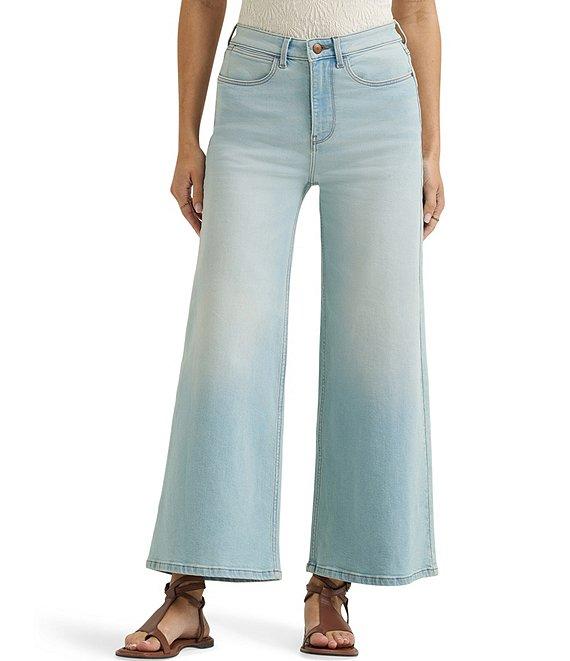 Wrangler 27#double; Inseam Cropped Wide Leg Jeans Product Image