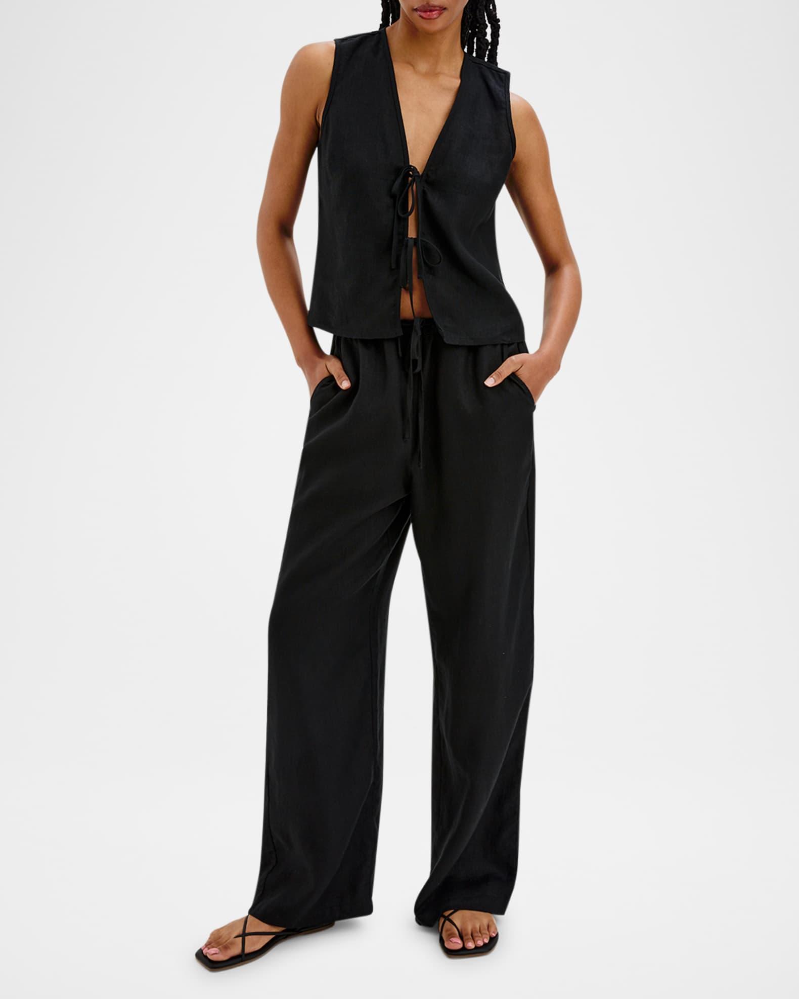 Oregon Linen Tie-Front Top Product Image