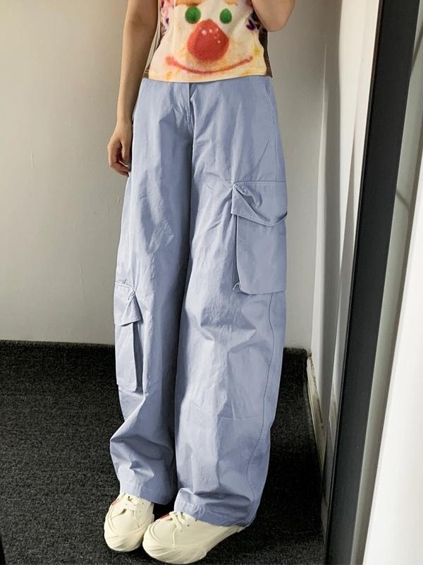 Multi Pocket High Rise Cargo Pants Product Image