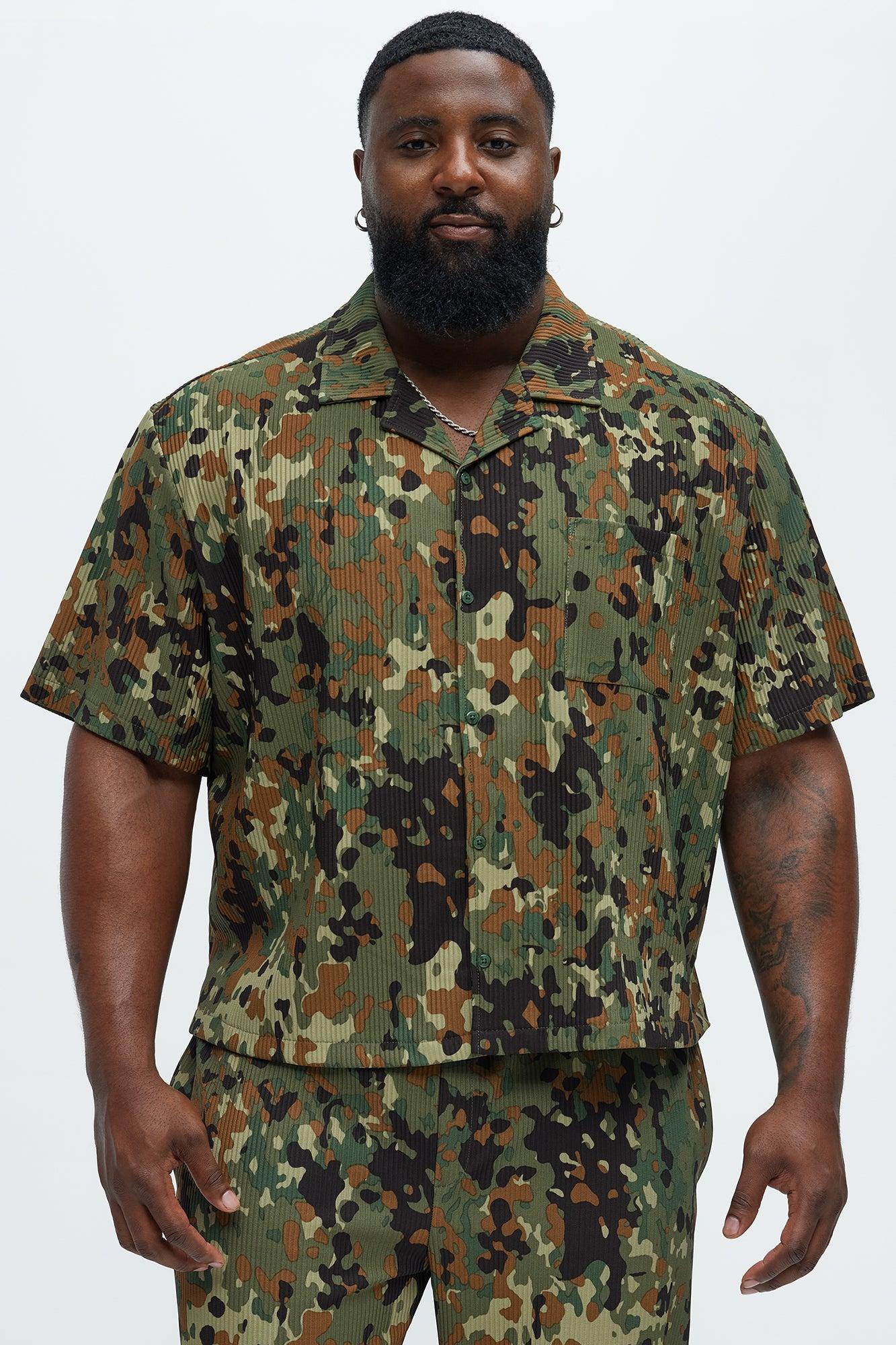 Show Up Short Sleeve Cuban Shirt - Camouflage Product Image