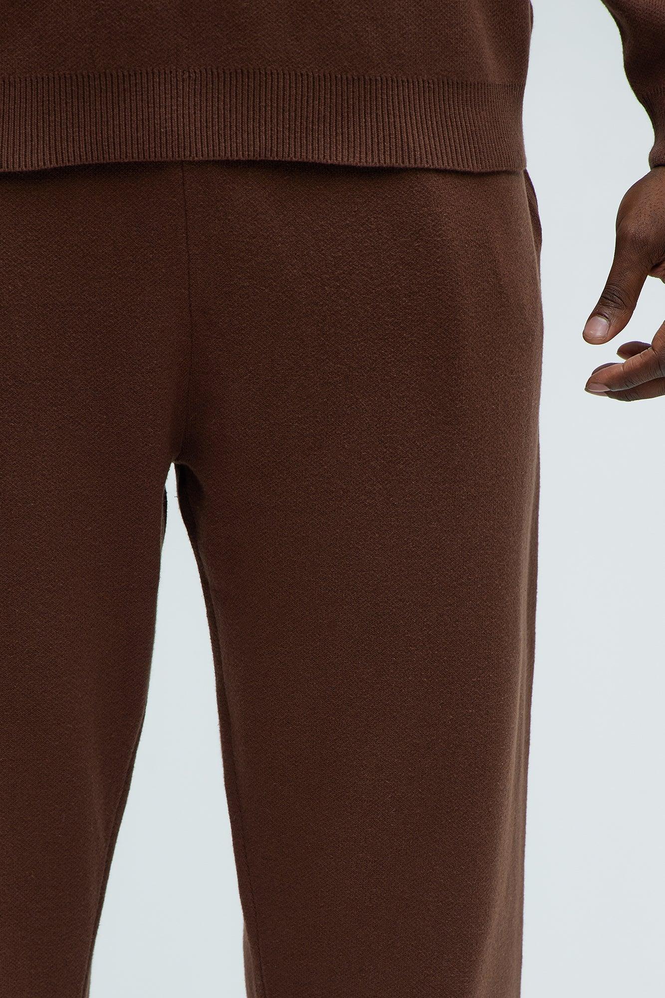 Recline Sweater Knit Sweatpants - Brown Product Image