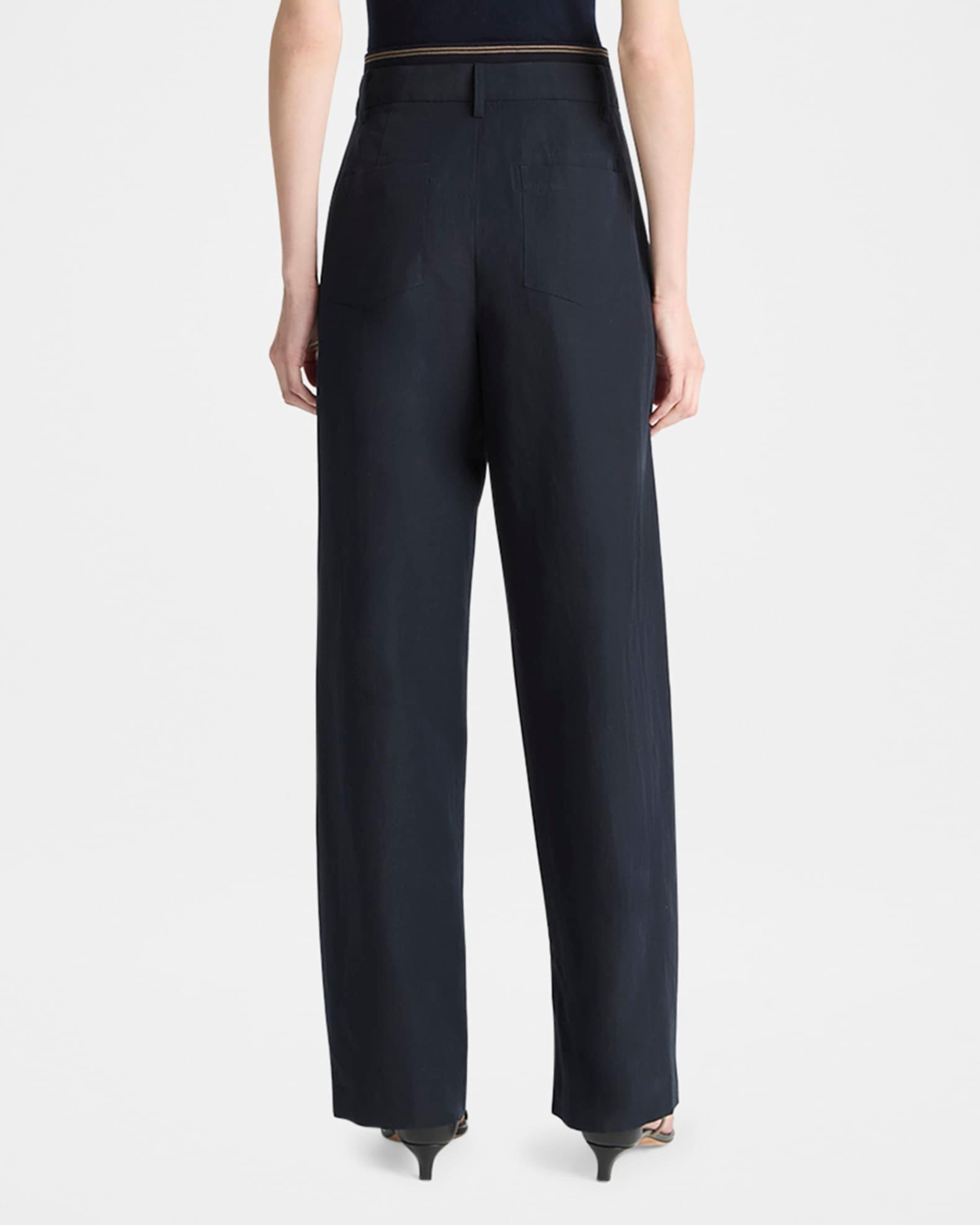High-Rise Rib-Trim Trousers Product Image