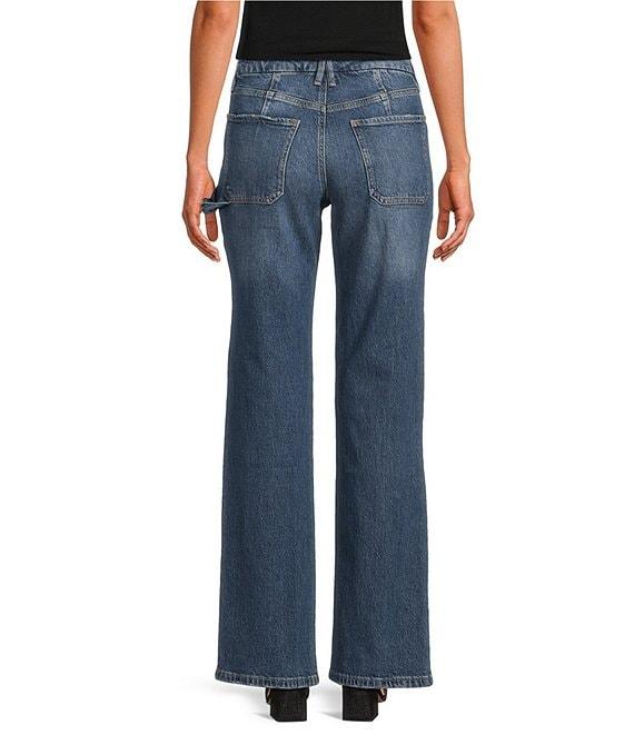 Good American Good Icon Mid-Rise Straight Carpenter Jeans Product Image