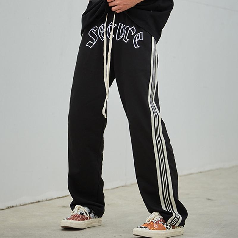 Sopula Men's Letter Embroidered Patchwork Pants Product Image