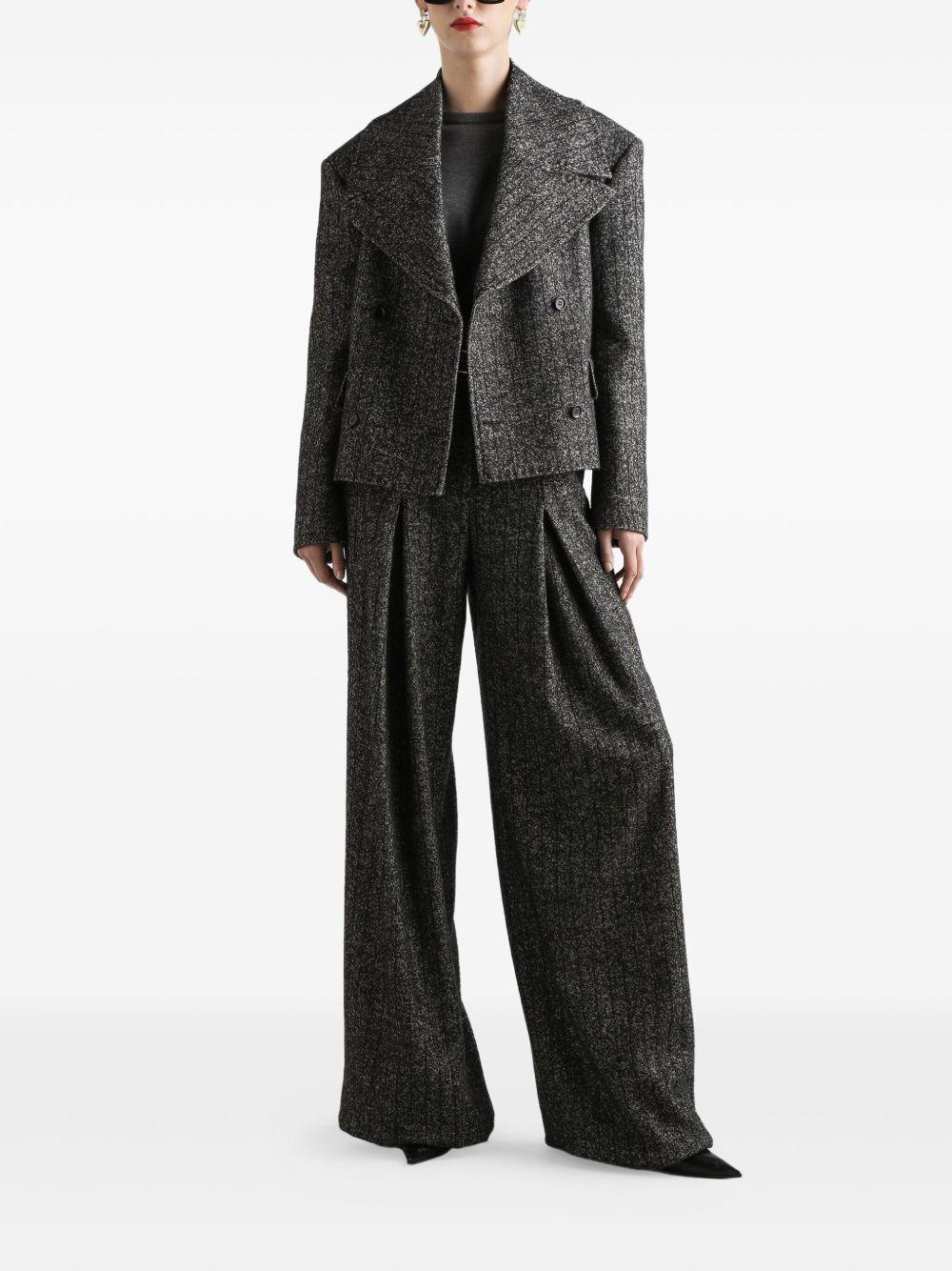 pleated tweed trousers Product Image