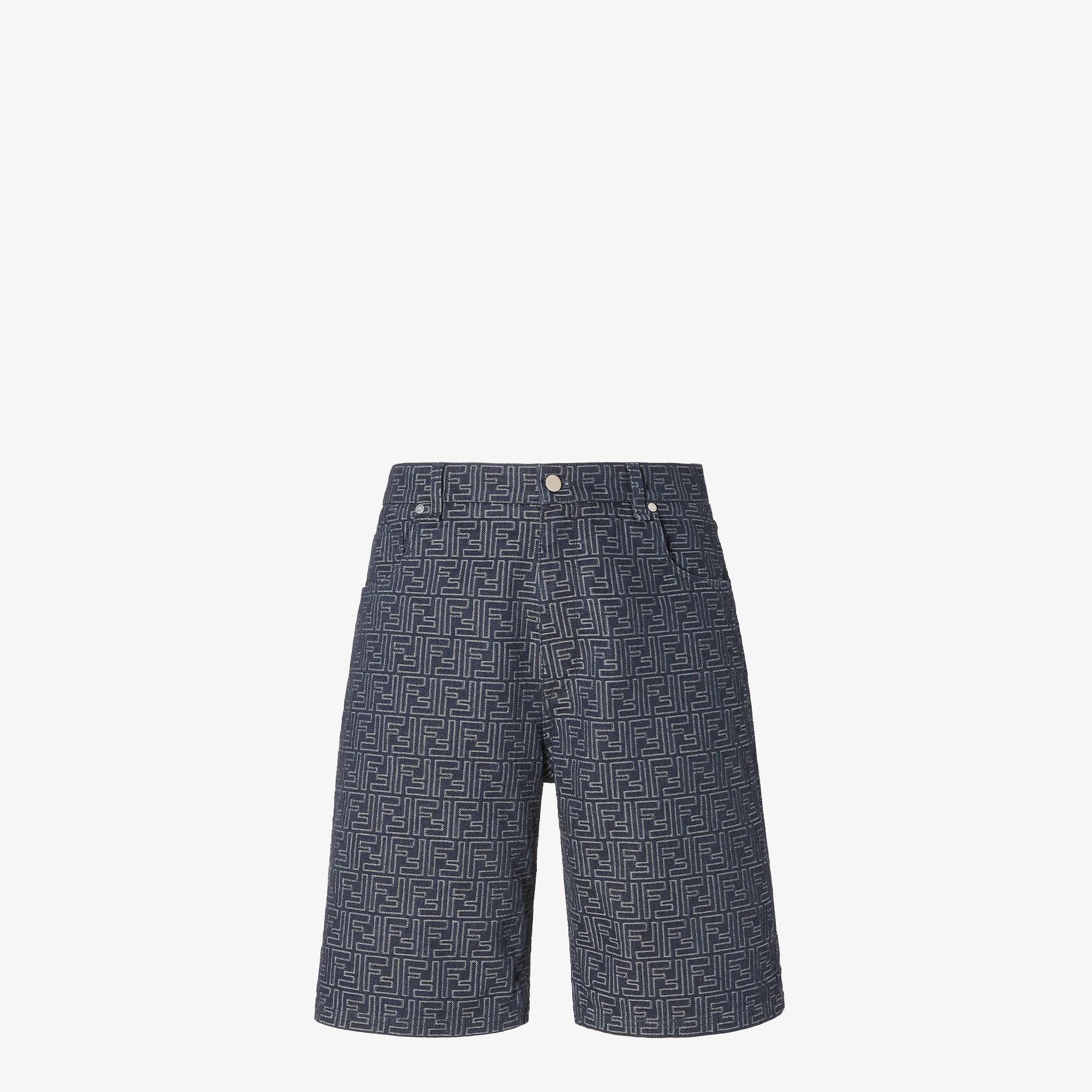 Short JeansBlue FF Jacquard denim shorts Product Image