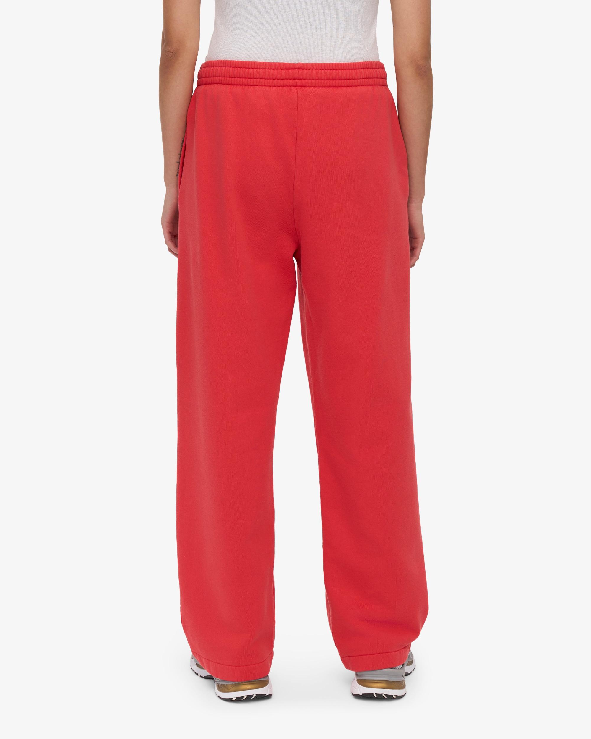 Organic Straight Leg Sweatpants - Red Tangerine Product Image
