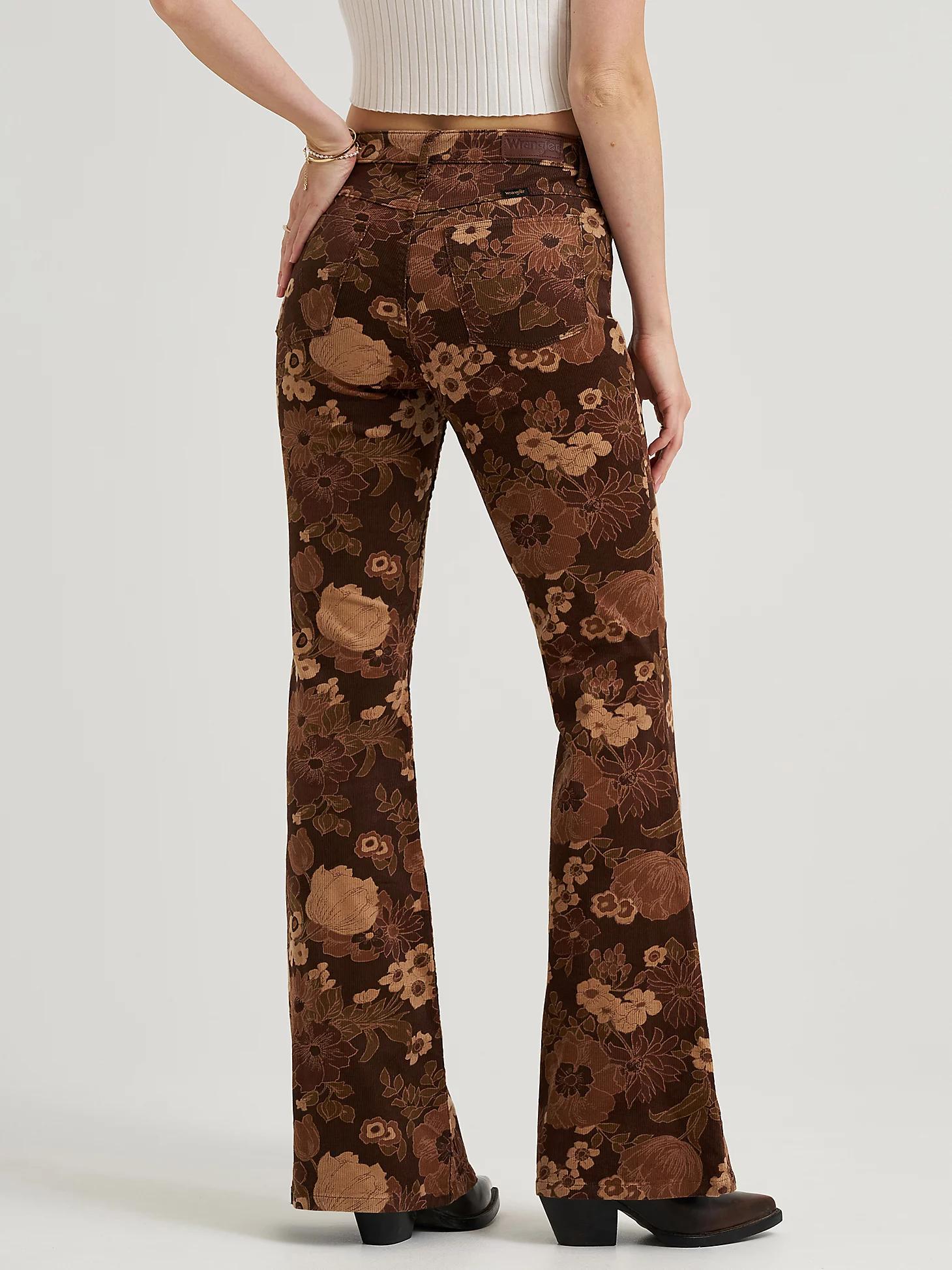 Women's Wrangler® Corduroy High Rise Fierce Flare Jean in Golden Eden Product Image