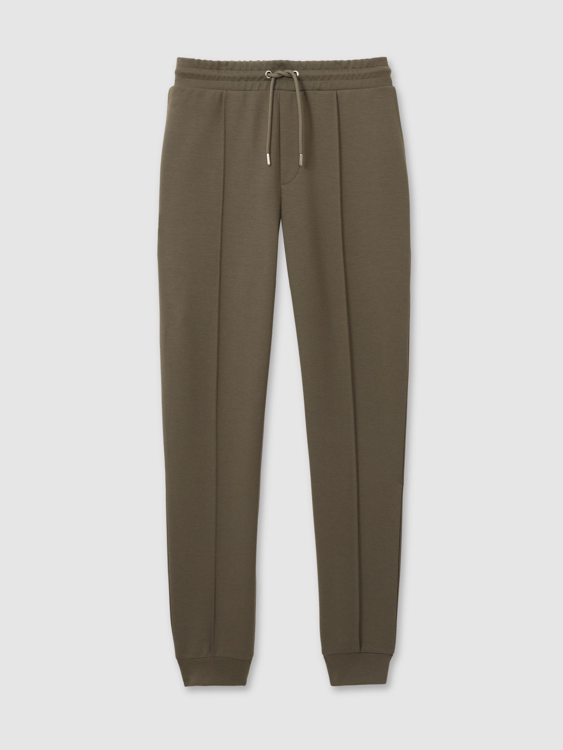 Drawstring Jersey Joggers in Sage Green Product Image