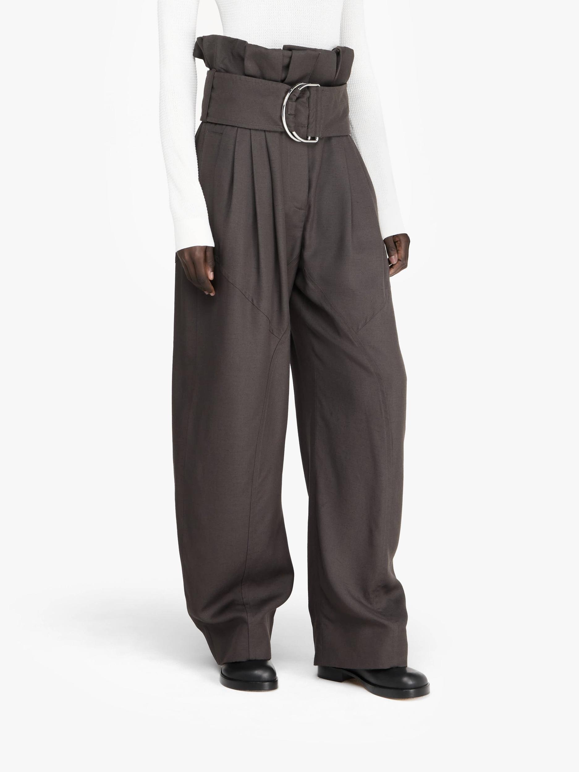 GATHERED WAIST D-RING TROUSERS Product Image