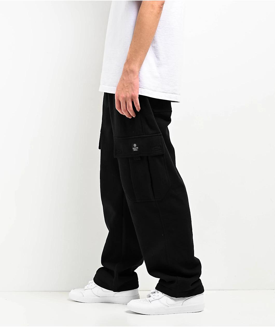 Ninth Hall Stash Black Cargo Sweatpants Product Image