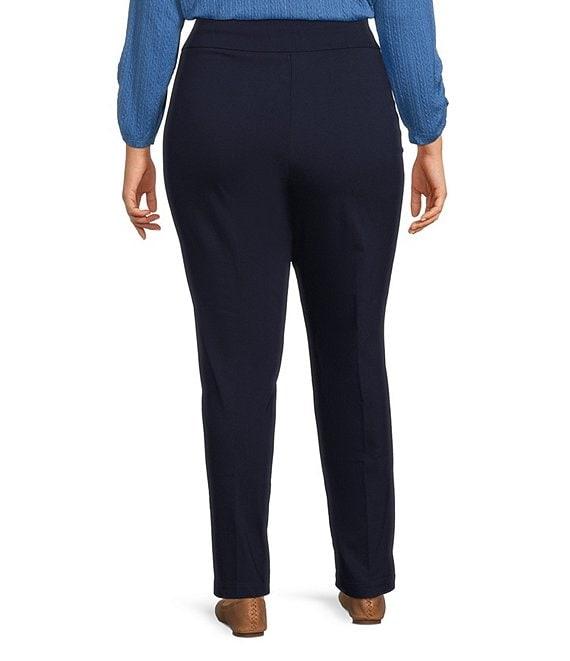 Allison Daley Plus Size Straight Leg Pull-On Pants Product Image