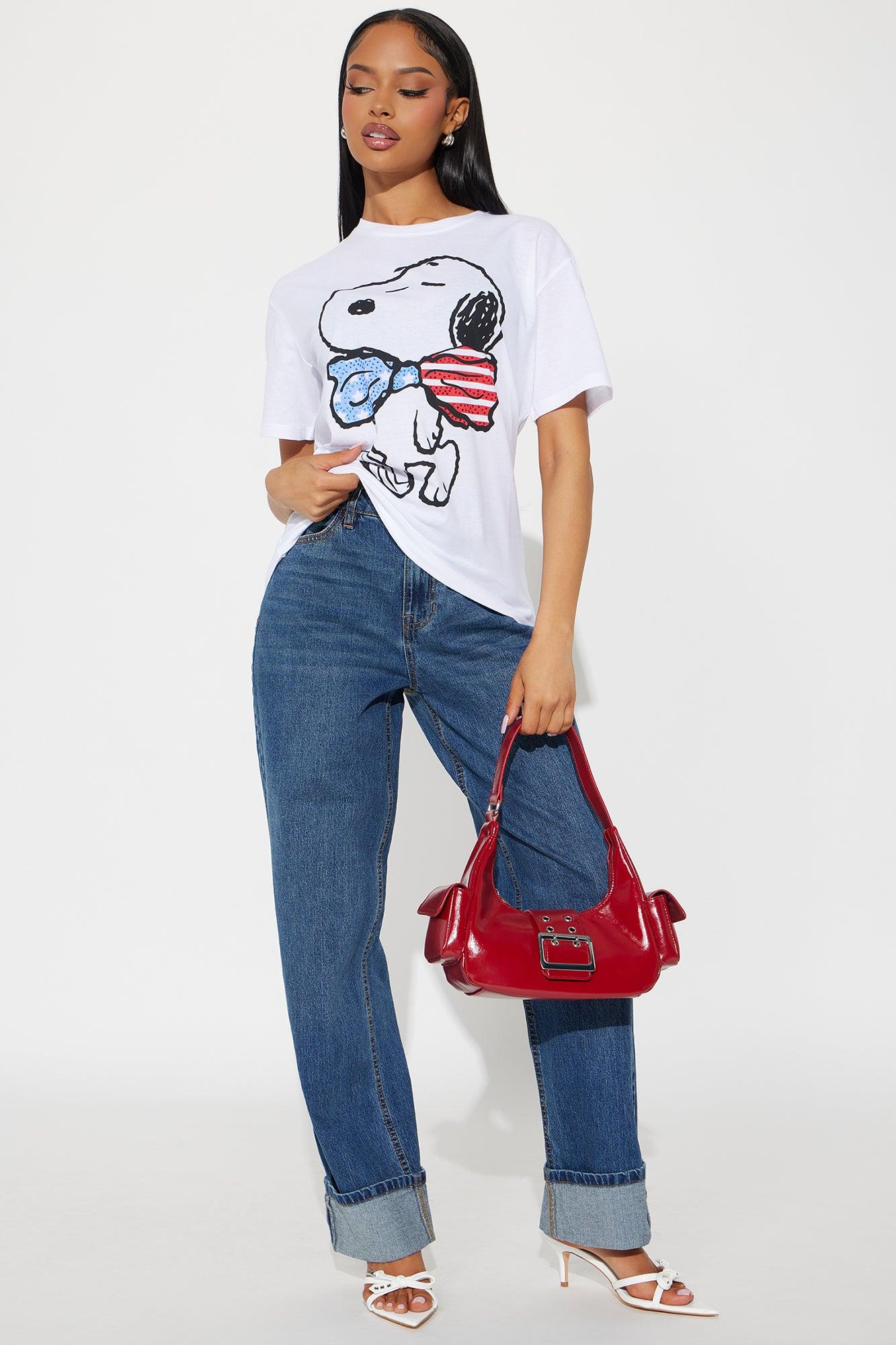 Snoopy USA Graphic Tee - White Product Image