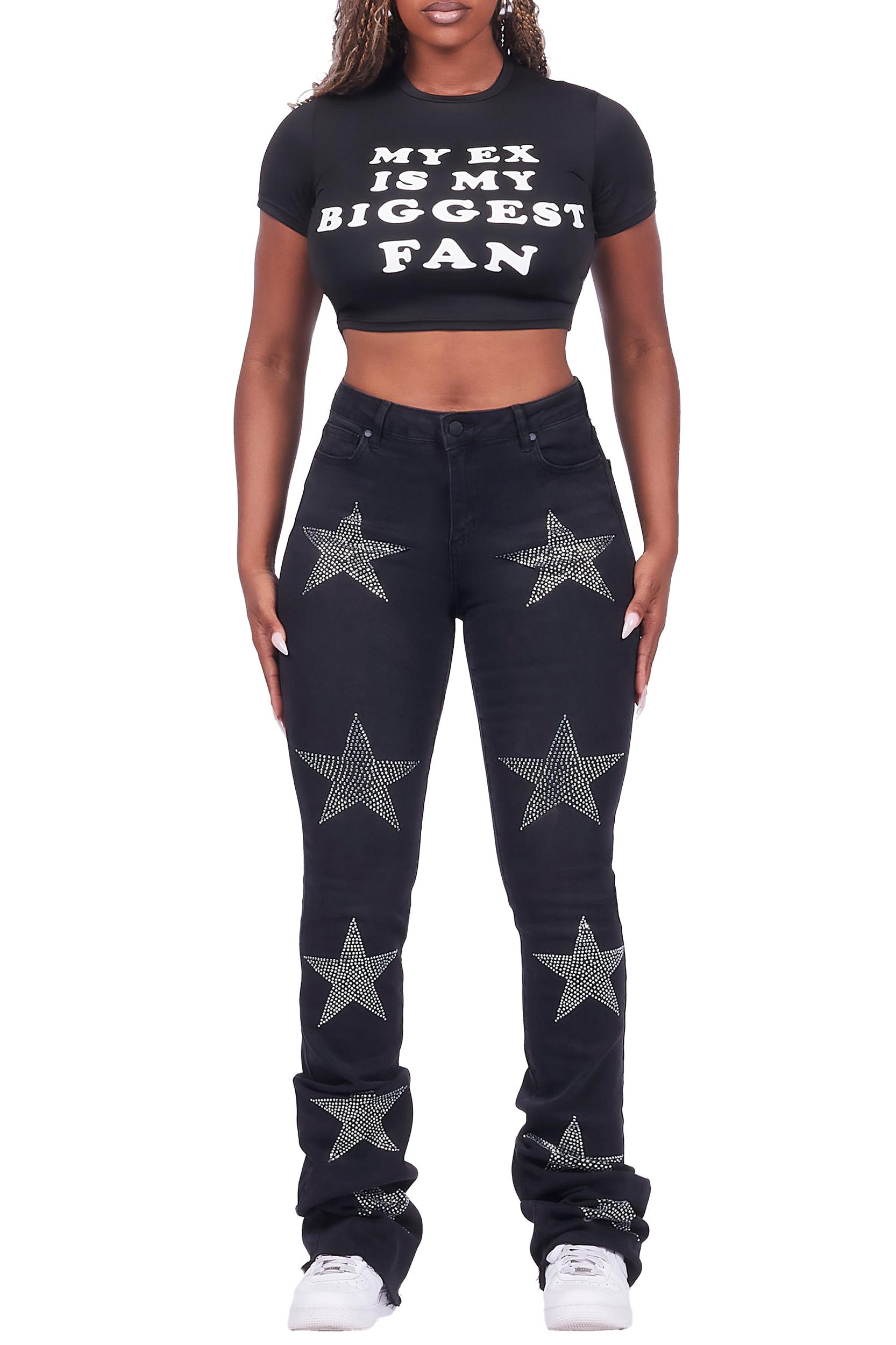 Sarina Black Crop T-Shirt Female Product Image