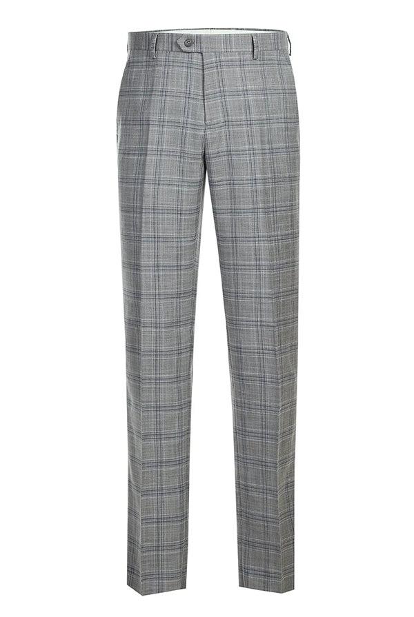 Lozano Collection - Men's 2 Piece Regular Fit Gray Plaid Suit Male Product Image