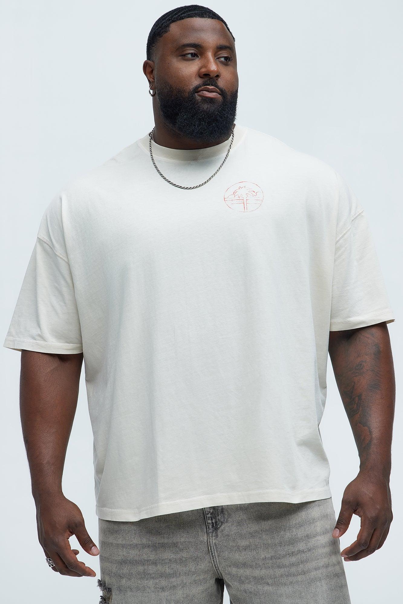 Los Palm Angeles Oversized Short Sleeve Tee - Cream Product Image