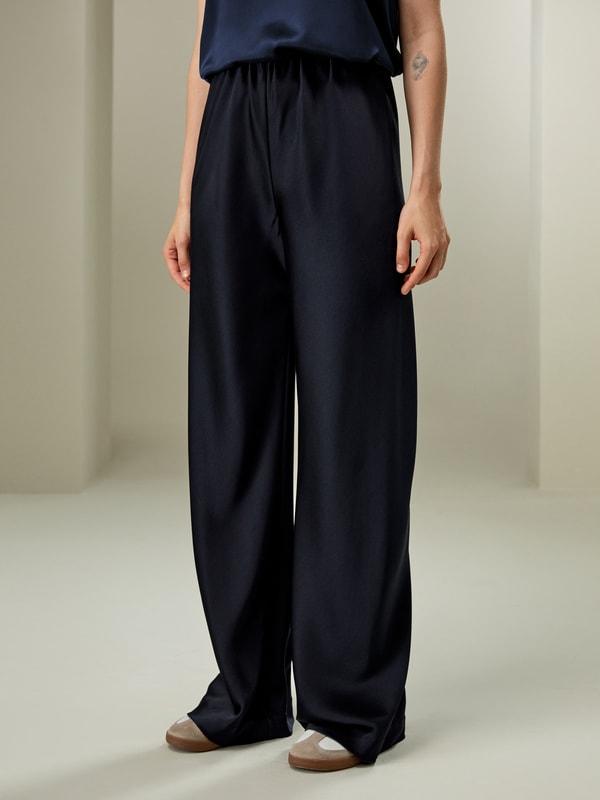 LILYSILK Silk Pants Women - Lily White 100 Silk - Classic Relaxed Fit Pants Petite 8 Product Image