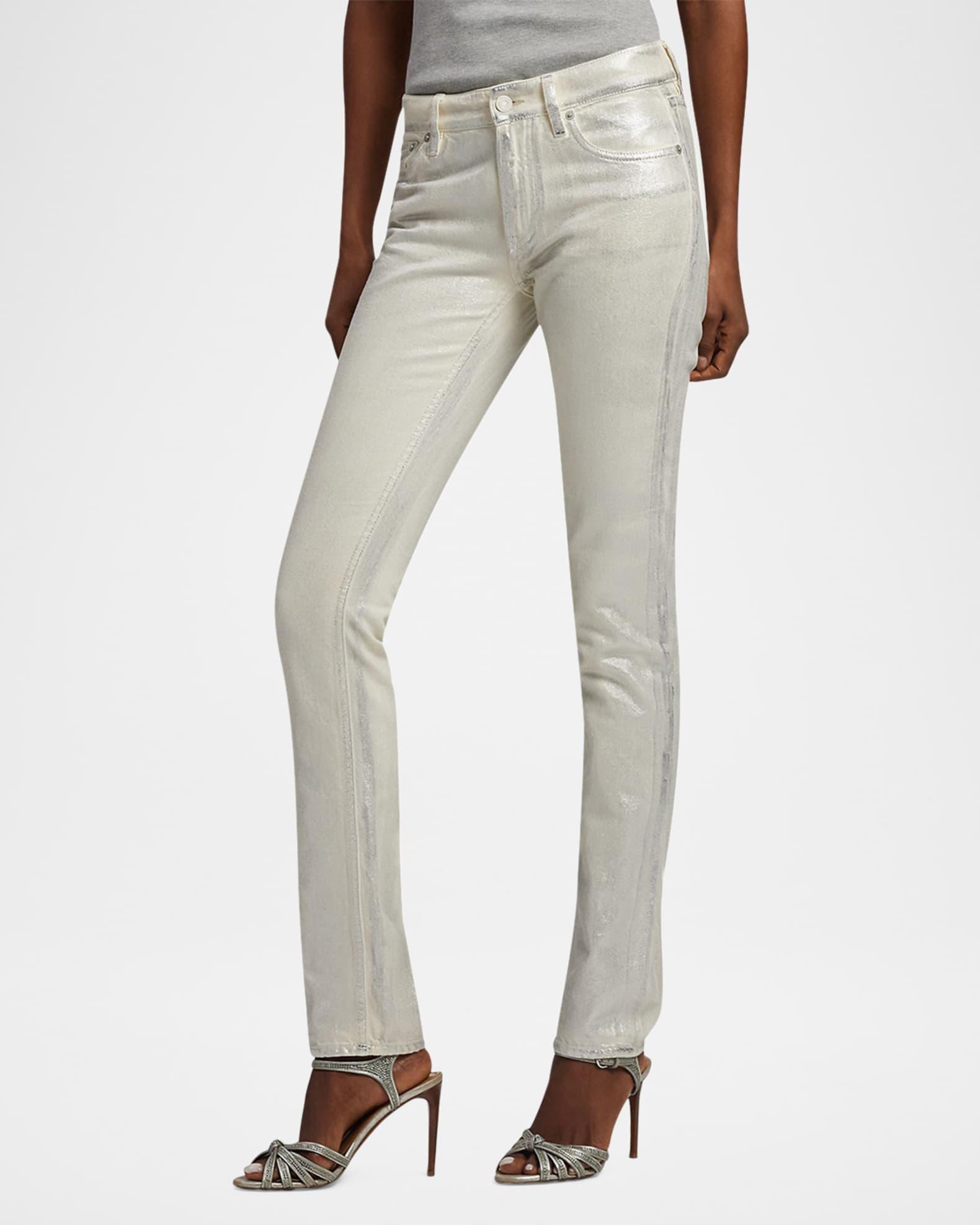 Barrett Coated Cotton Denim Slim-Leg Jeans Product Image