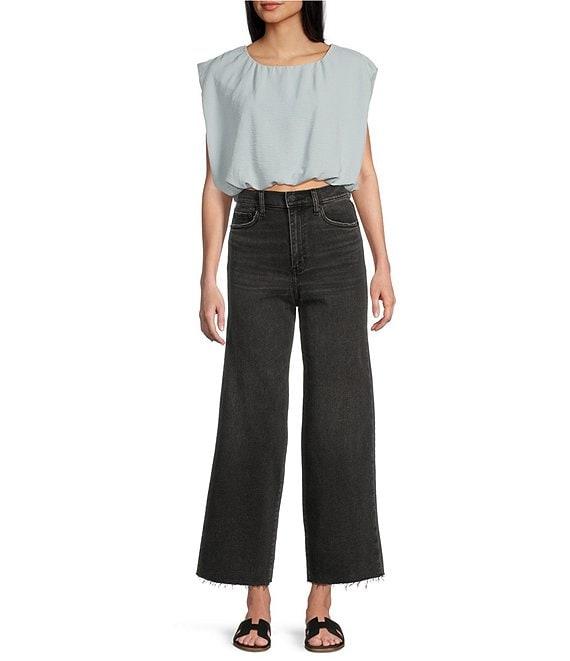 Daze Pleaser High Rise Wide Ankle Length Jeans Product Image