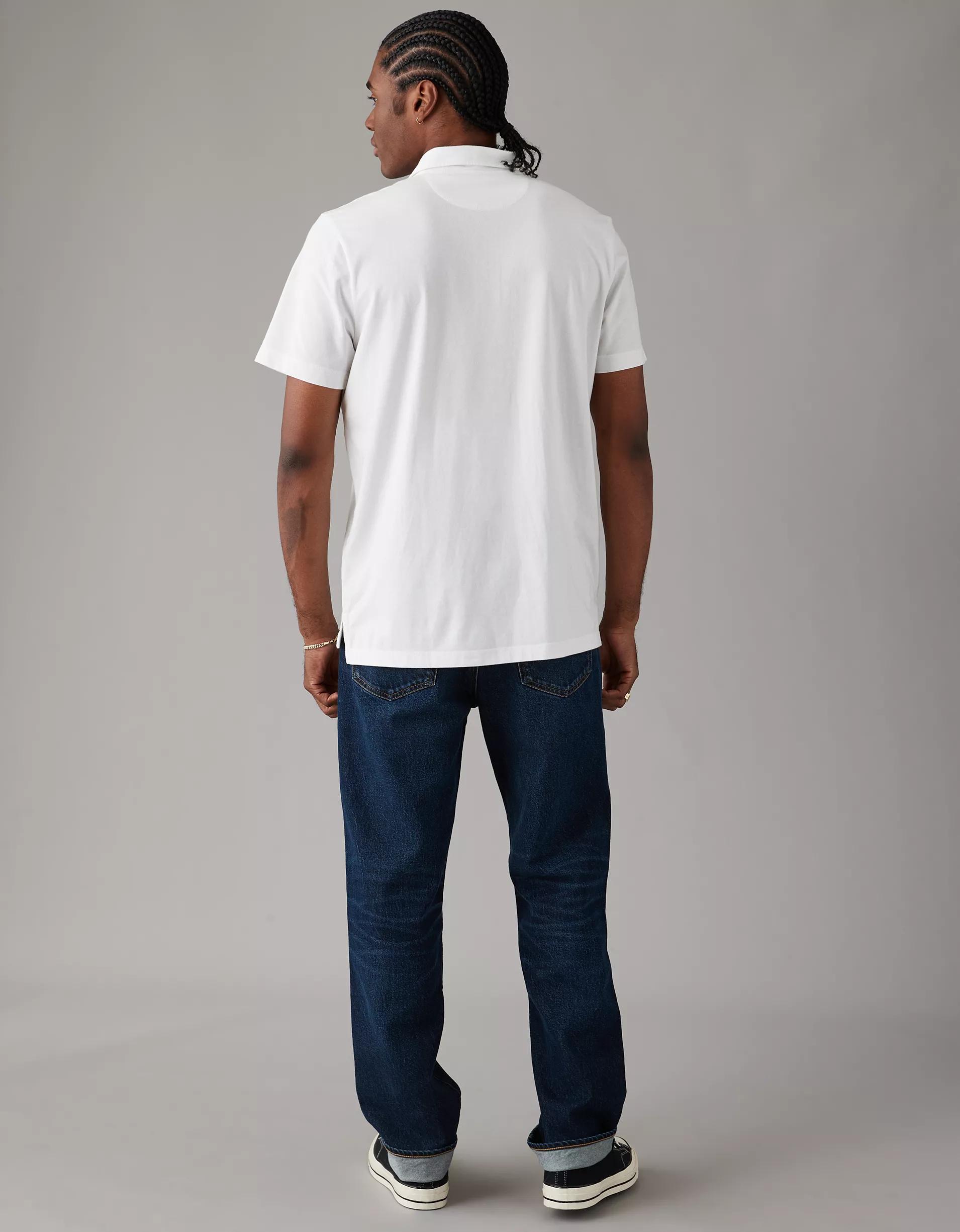 AE Lived-In Jersey Polo Shirt Product Image