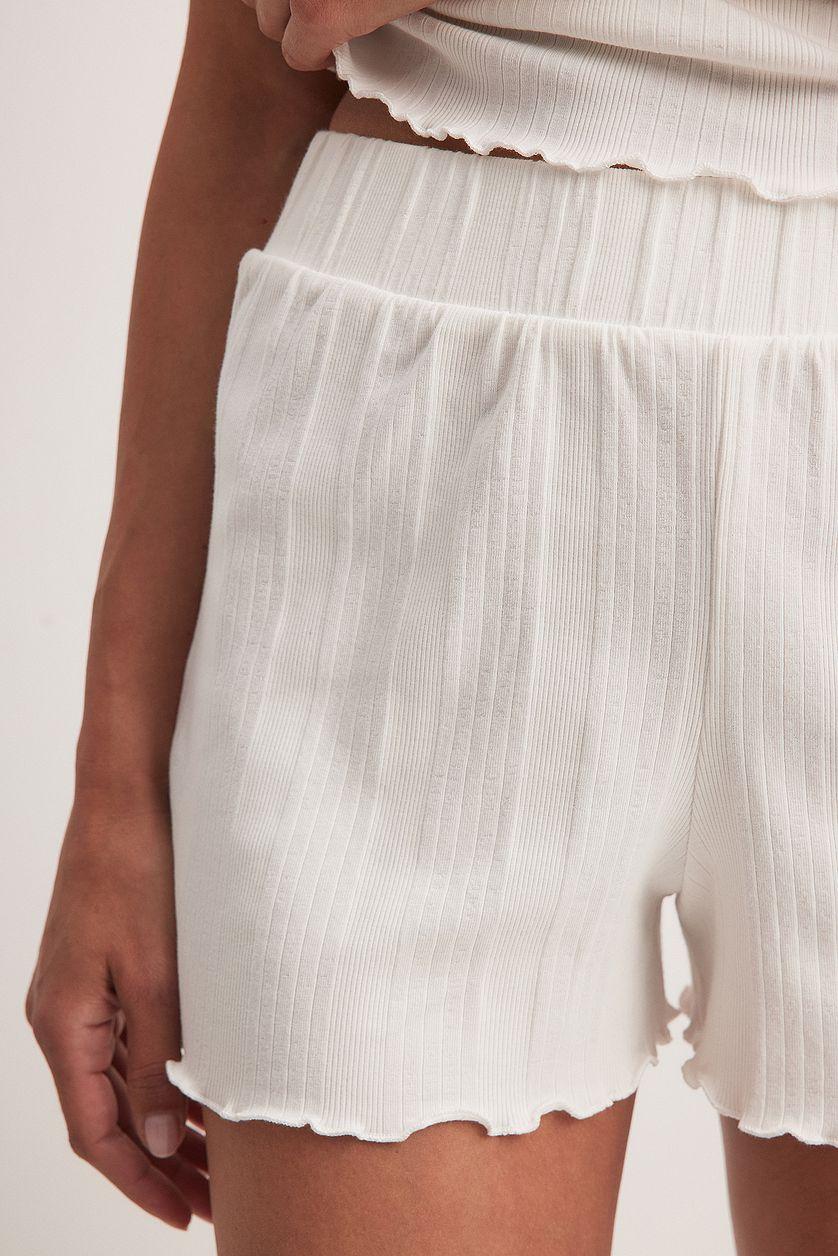 Babylock Rib Shorts White Product Image
