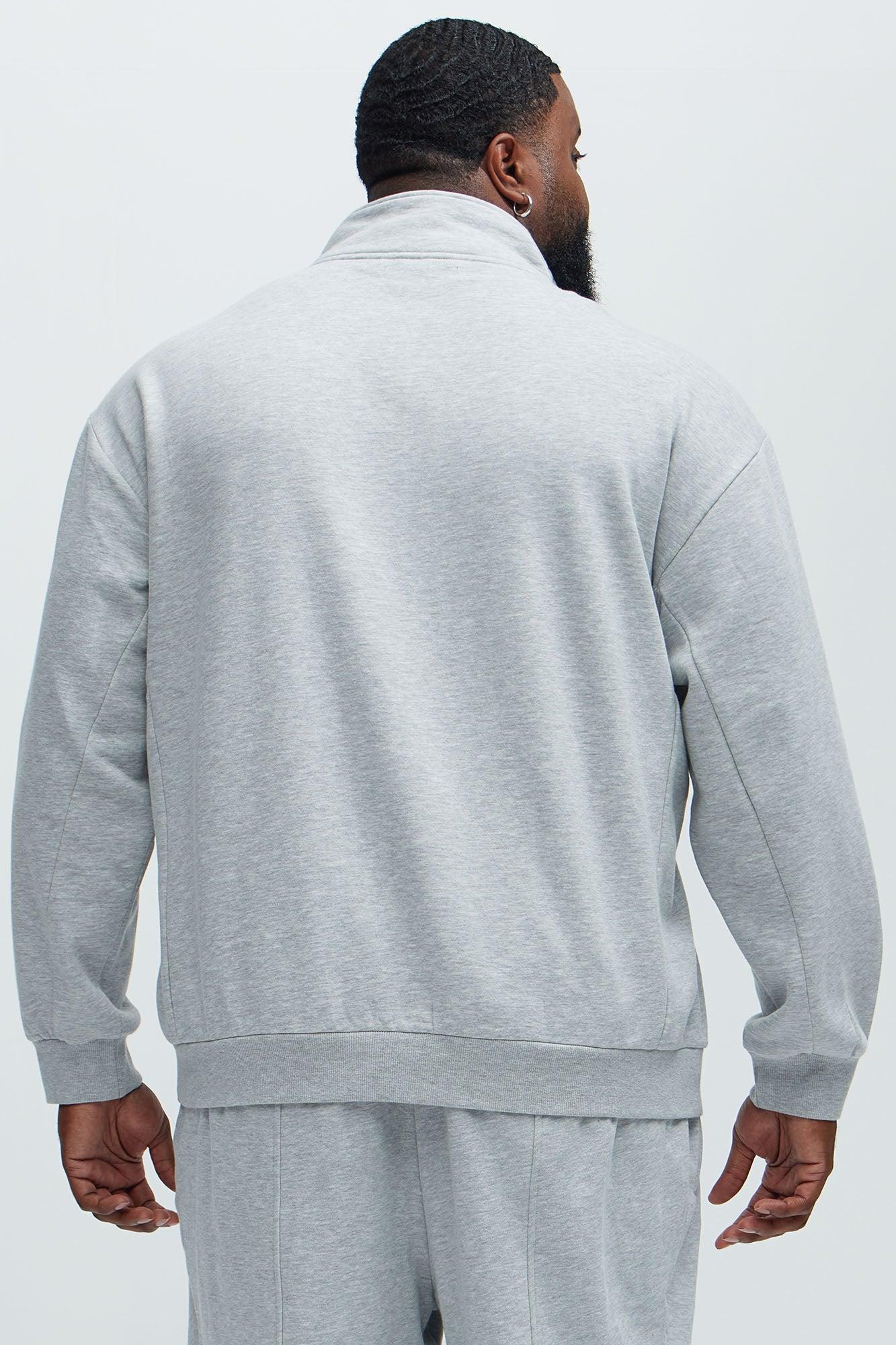 Tyson Quarter Zip Sweatshirt - Heather Grey Product Image
