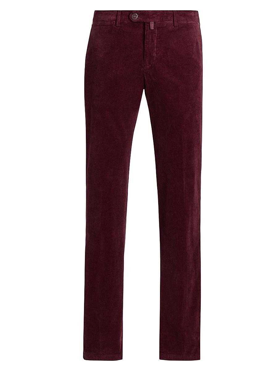 Mens Corduroy Tapered-Leg Trousers Product Image