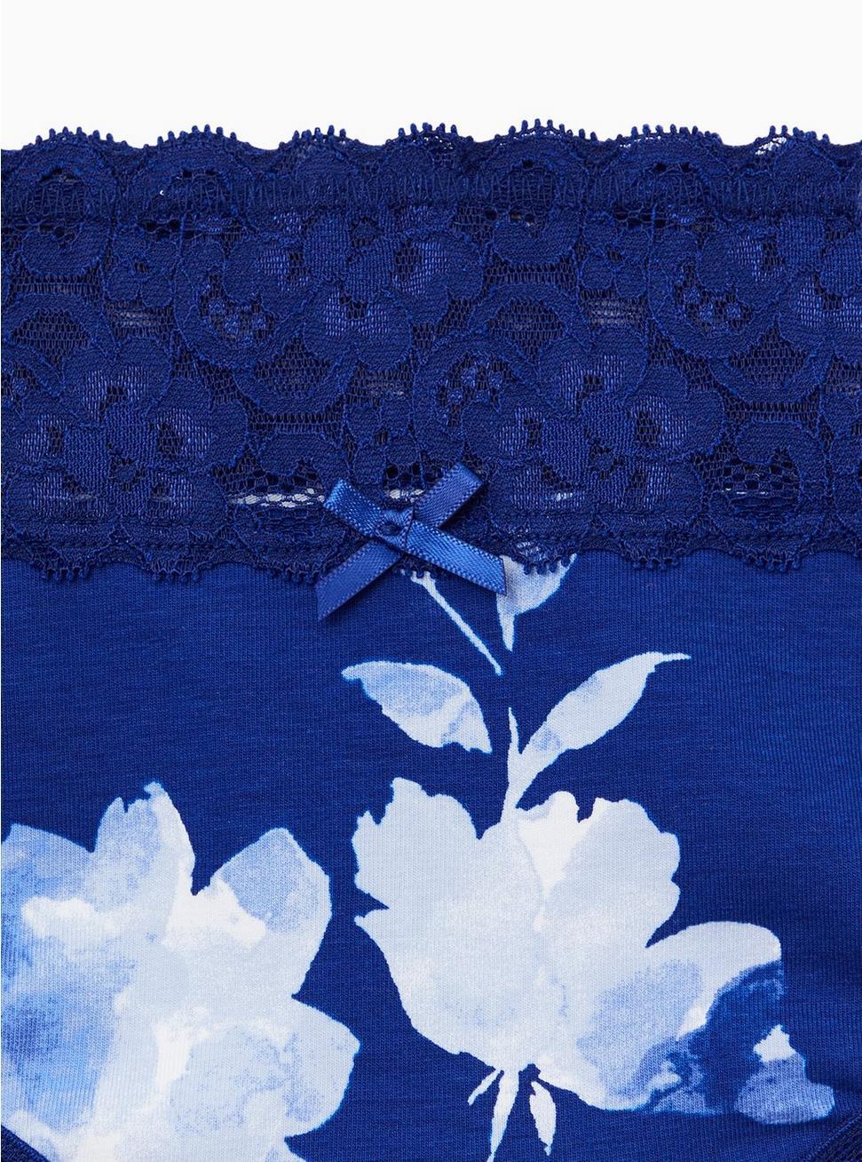 Cotton Mid-Rise Hipster Lace Trim Panty Product Image