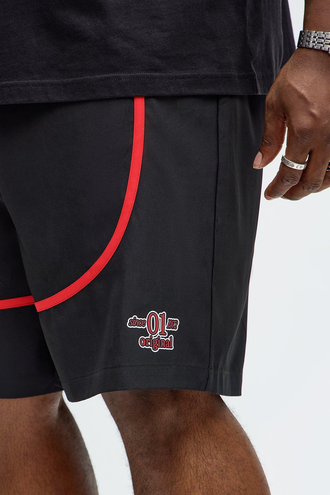 Relaxed 83 Contrast Binding Shorts - Black Male Product Image