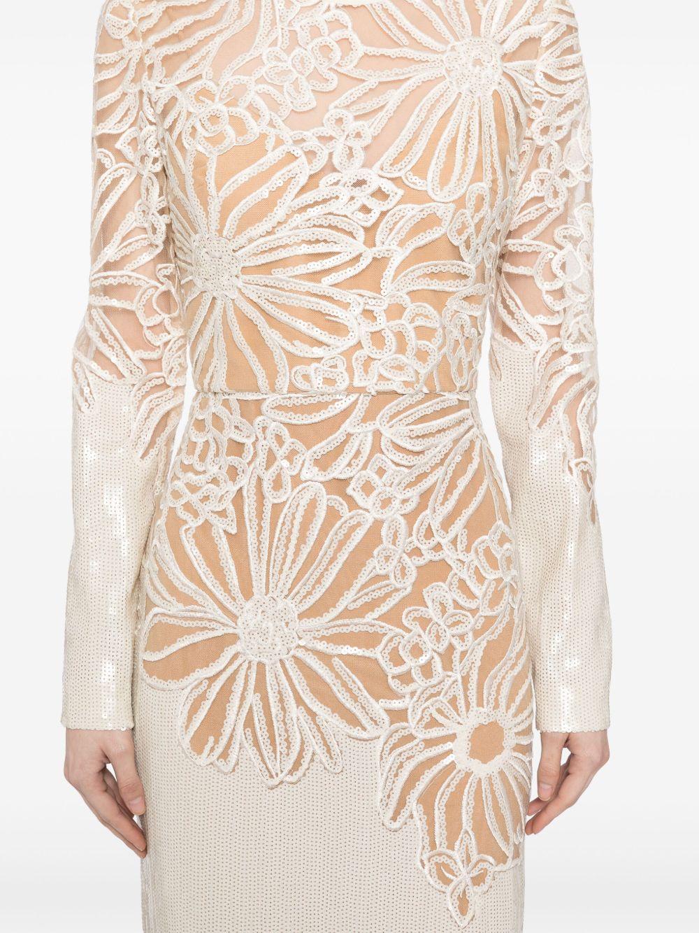 sequin-embroidered gown Product Image