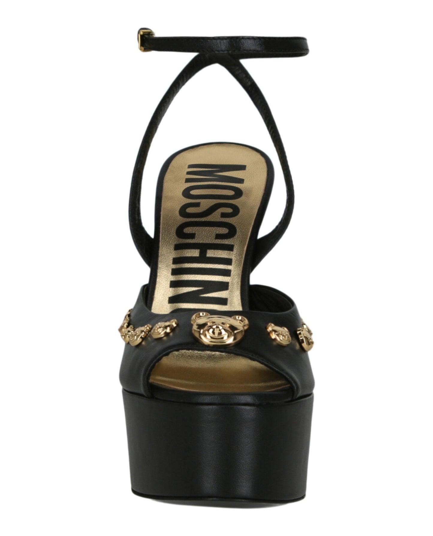 Moschino Teddy Studs Platform Heel Sandals Female Product Image