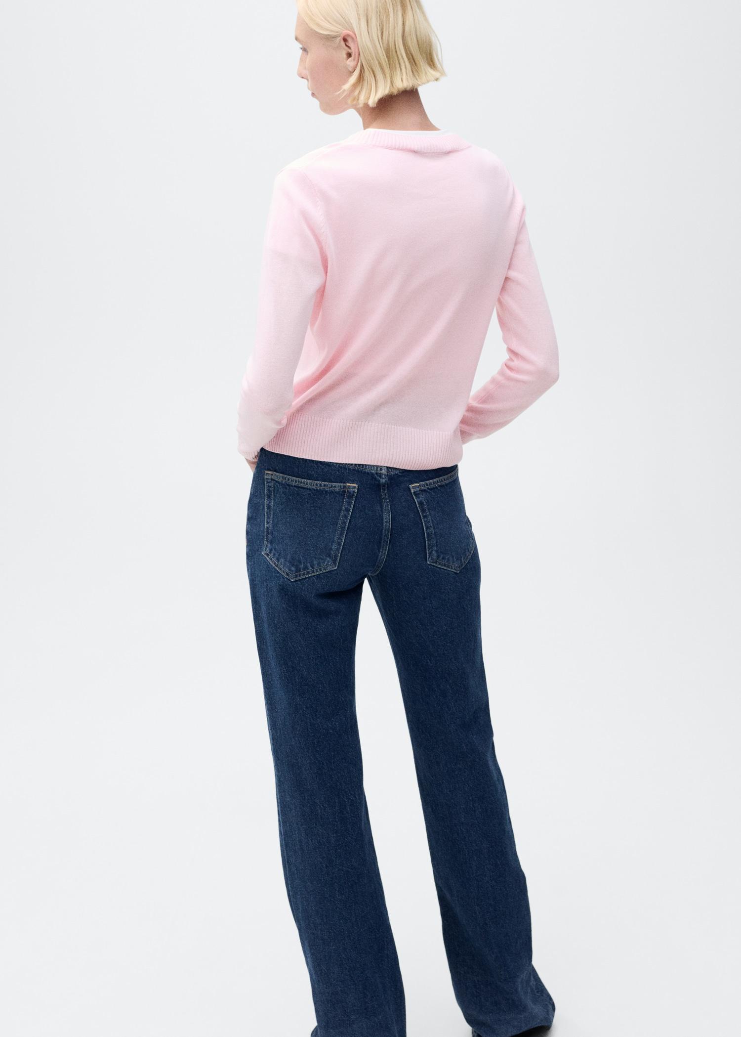 Linen-blend knitted sweater - Women | MANGO USA Product Image