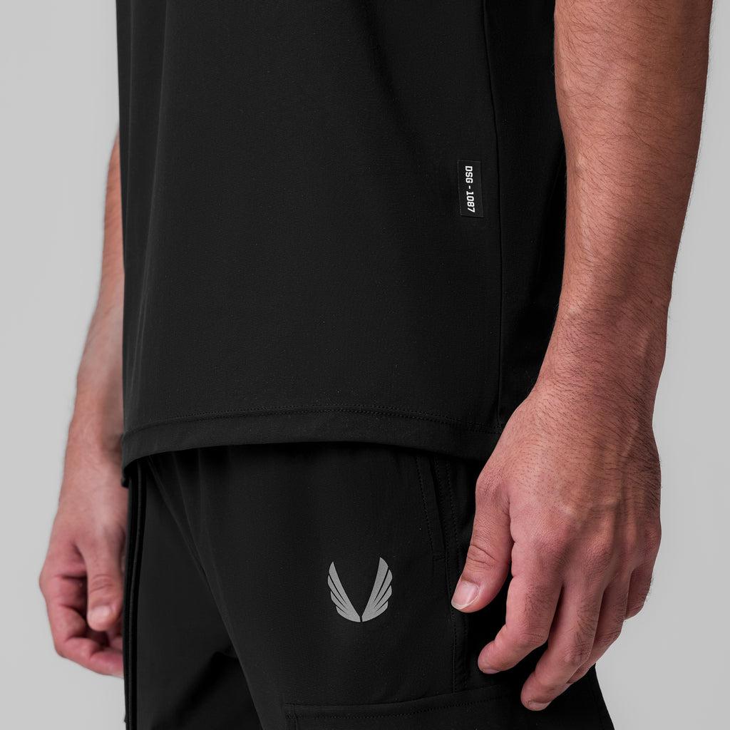 1087. Tetra-Lite® Ice Zip Tee - Black Product Image