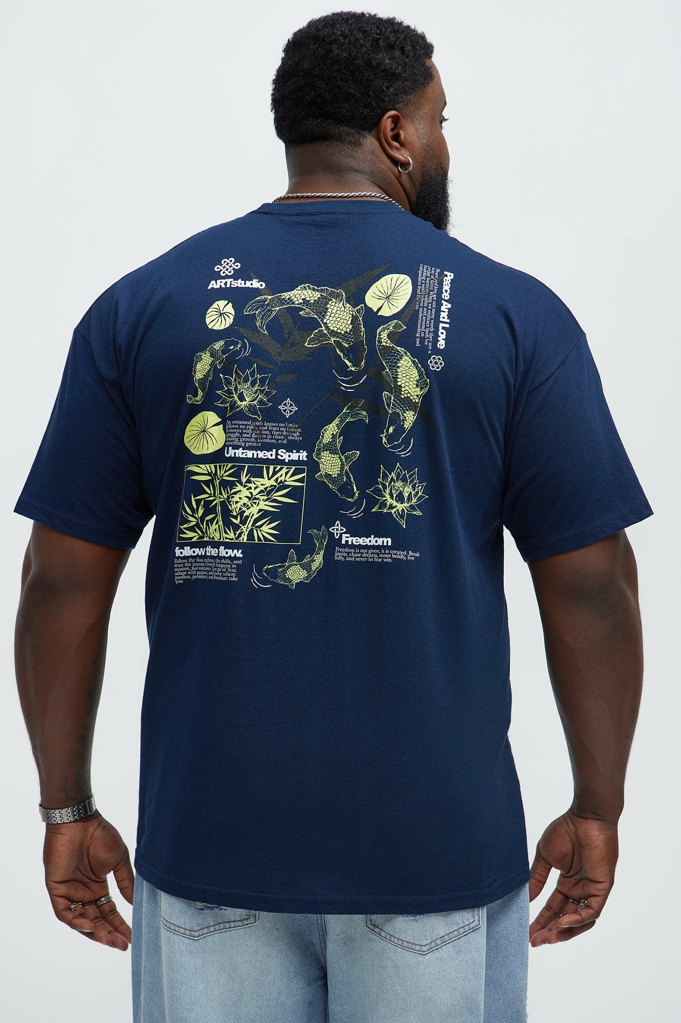 Follow The Flow Short Sleeve Tee - Navy Product Image