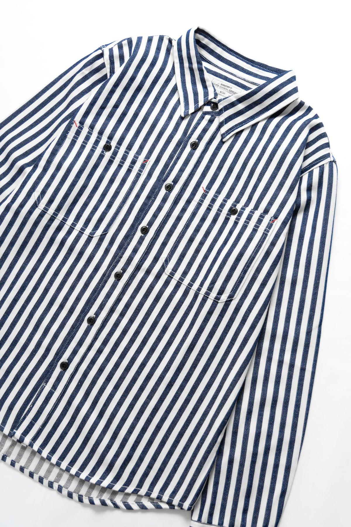 Okonkwo MFG - Stripe Shirt - Blue Stripe Product Image