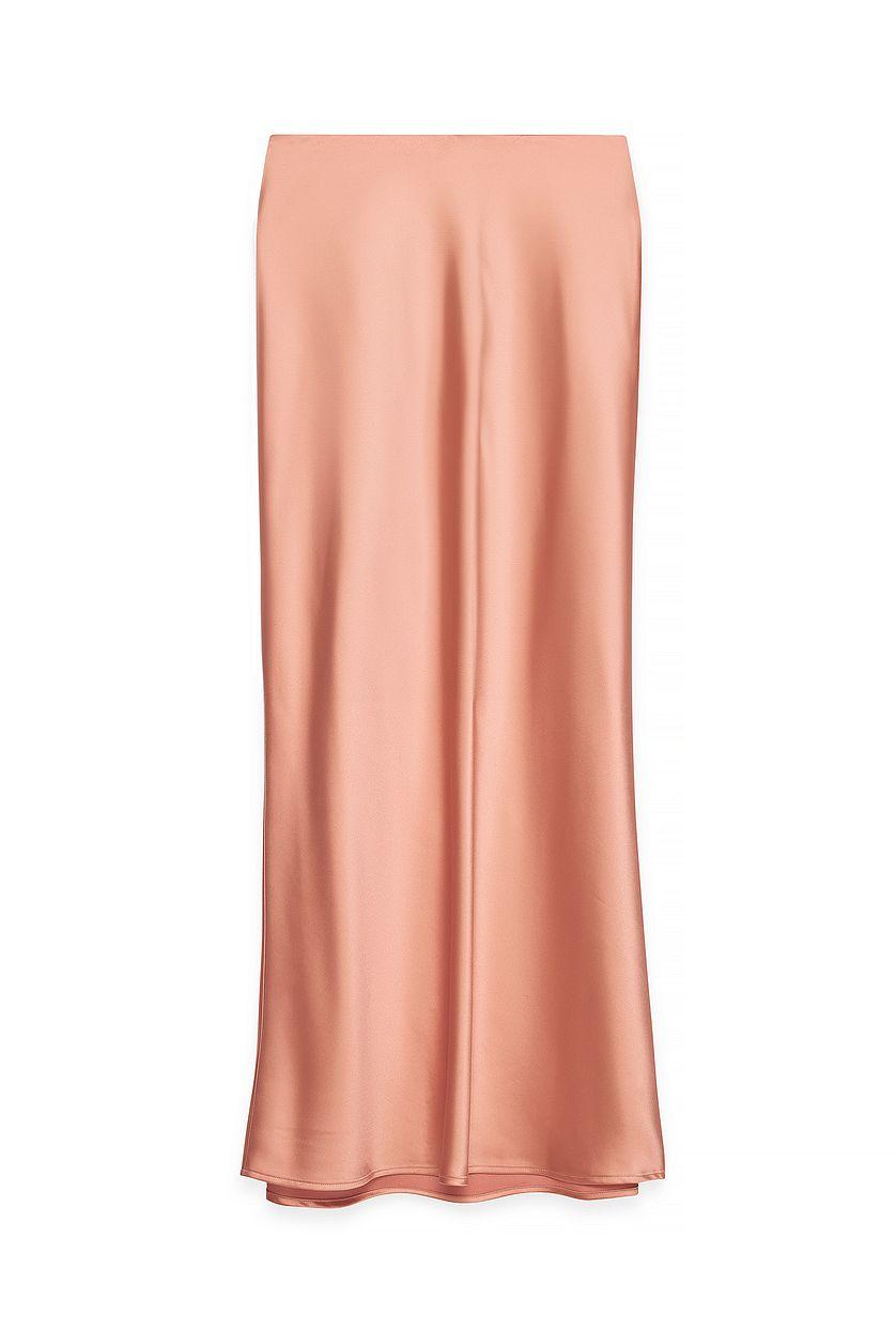 Satin Midi Skirt Product Image