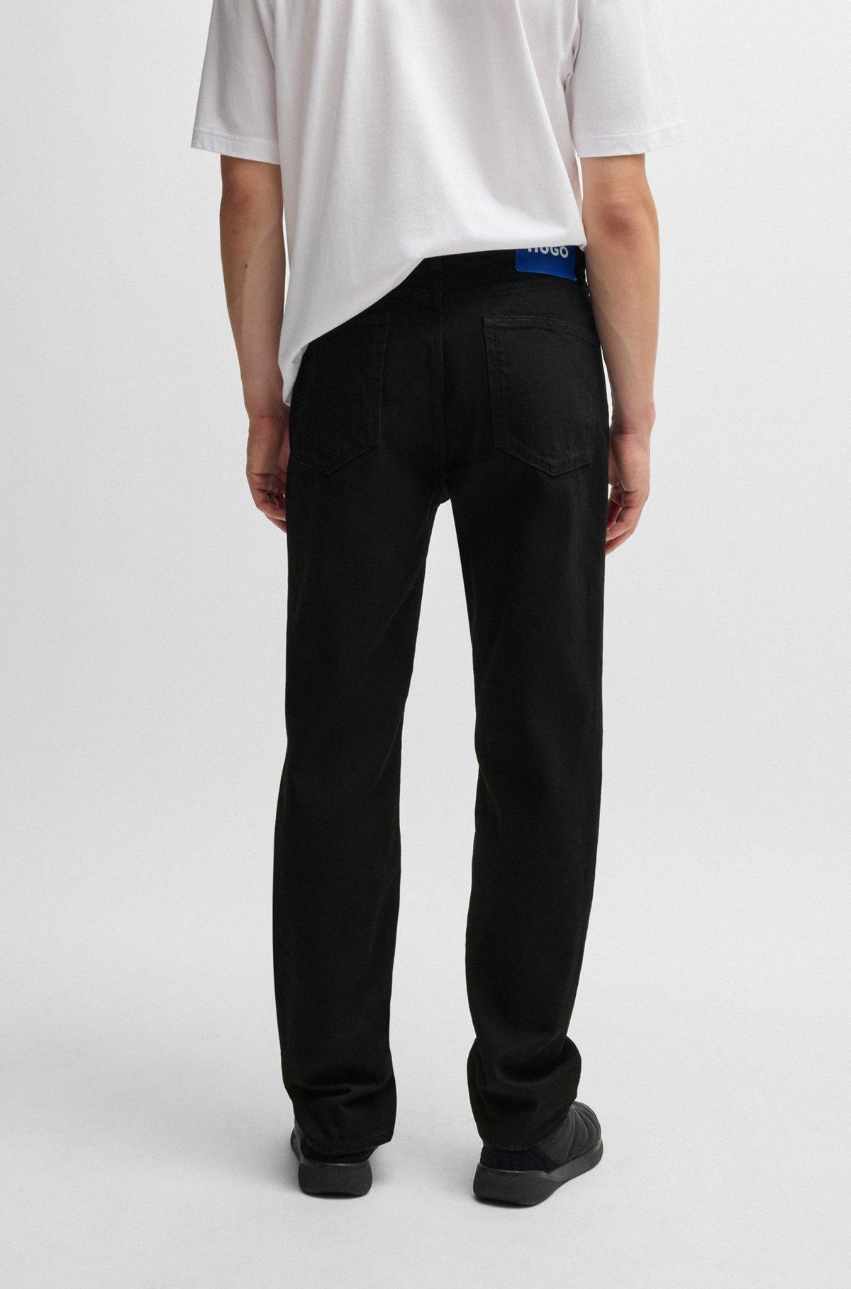 Regular-fit jeans in black rinse-washed denim Product Image